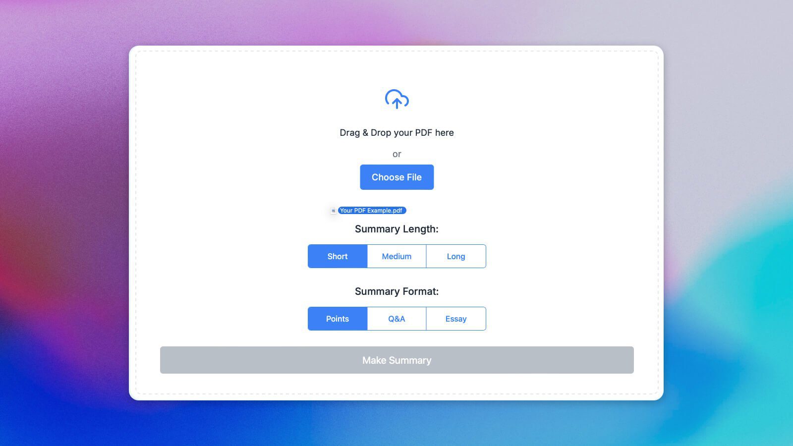AI PDF Summarizer | Noiz