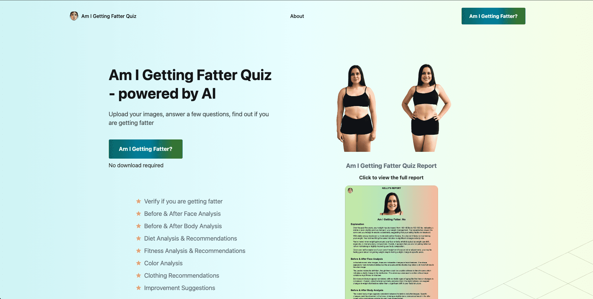 Am I Getting Fatter Quiz