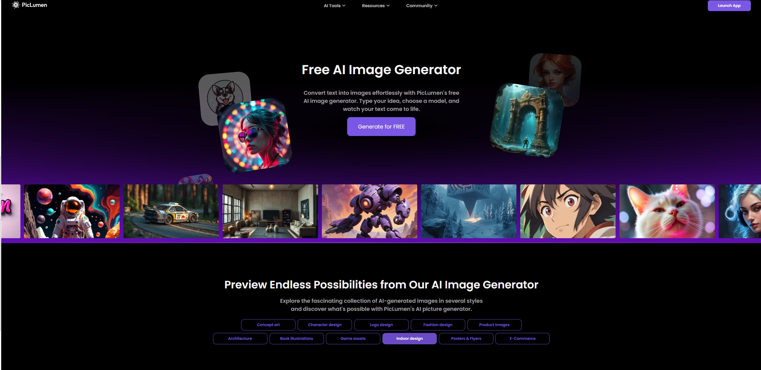 Free PicLumen AI Image Generator