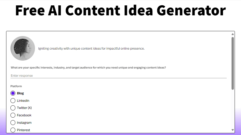 Free AI Content Idea Generator