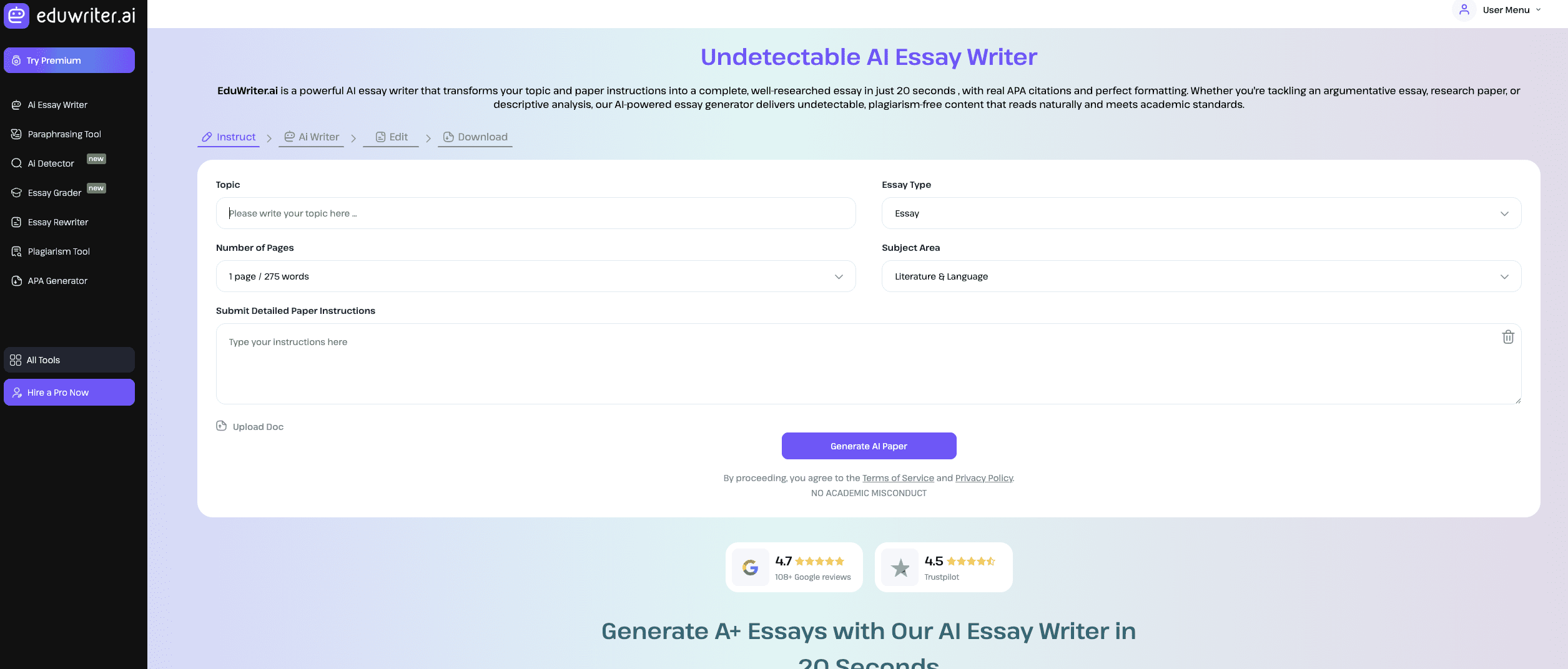 Eduwriter AI
