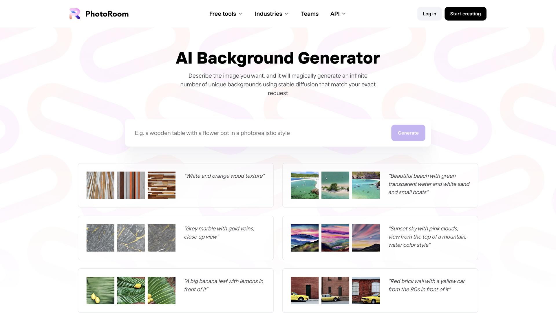 AI Background Generator by PhotoRoom