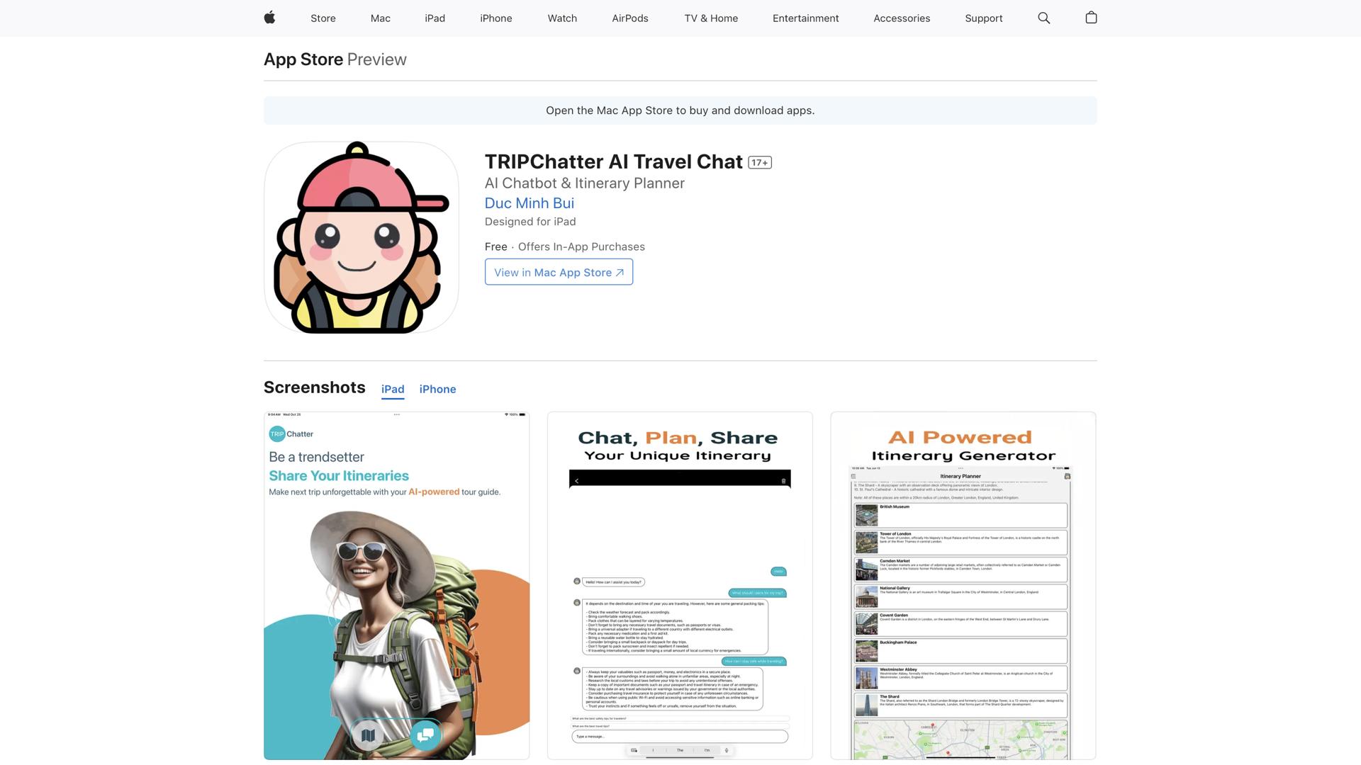 AI Chat Travel Assistant