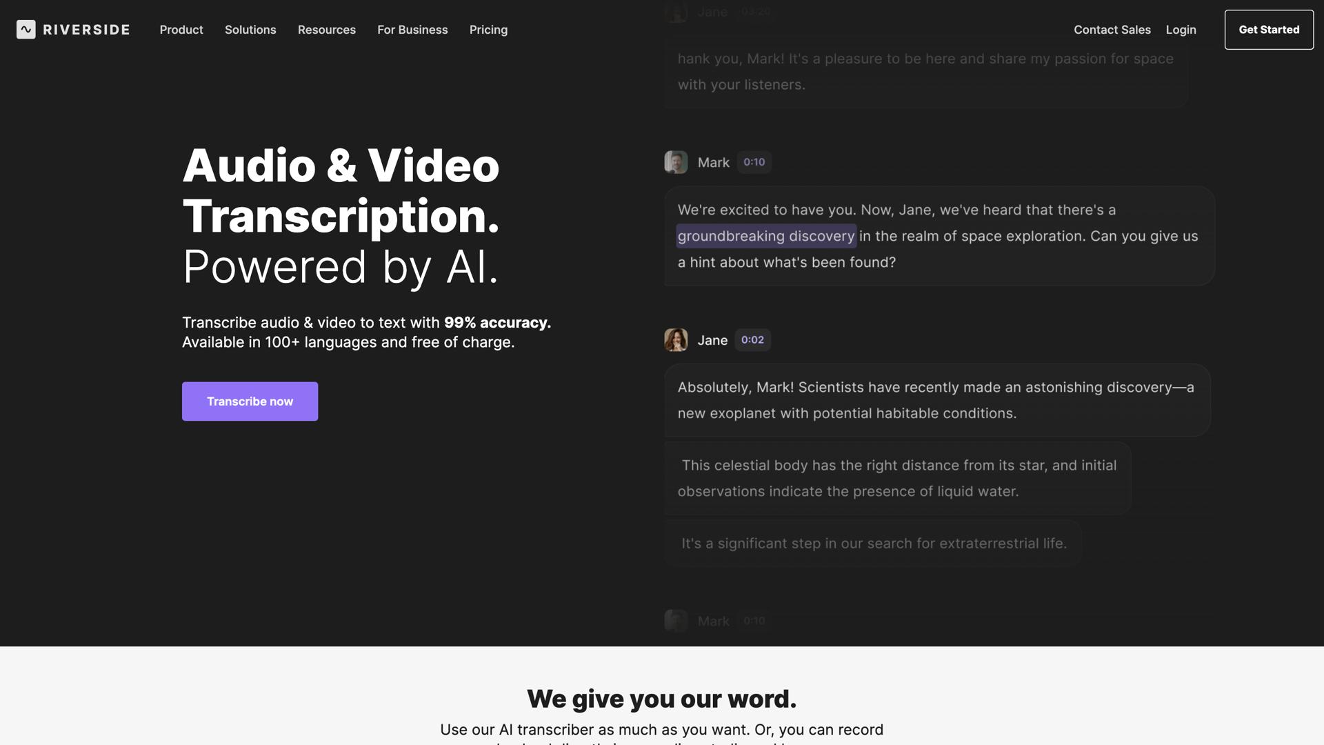 AI Transcriptions by Riverside
