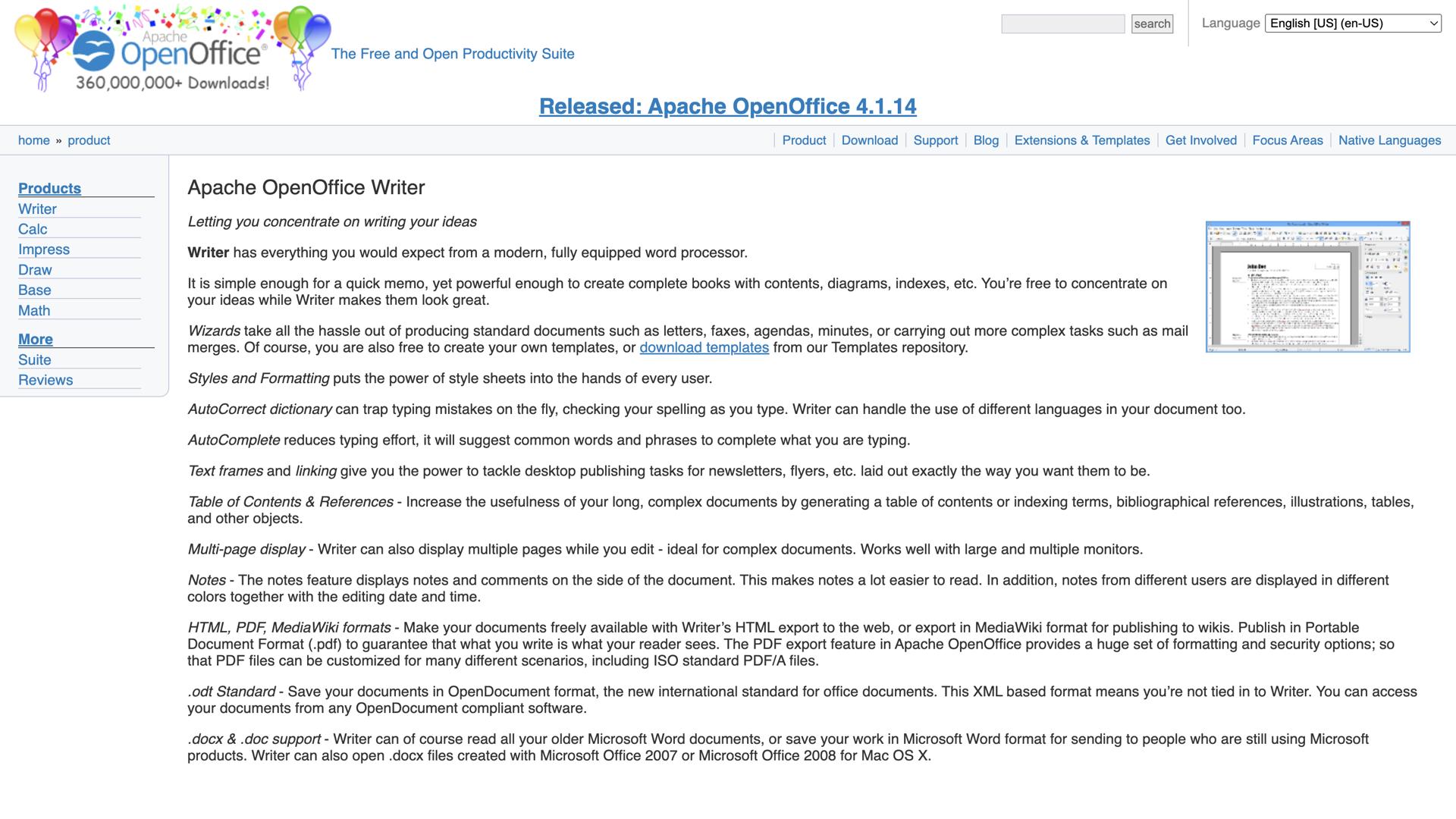 Apache OpenOffice Writer