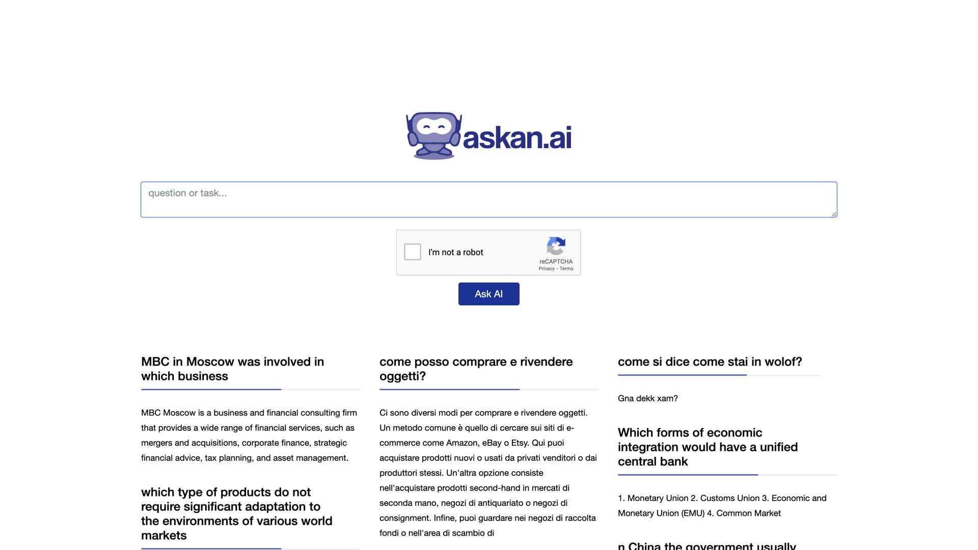 Ask an AI