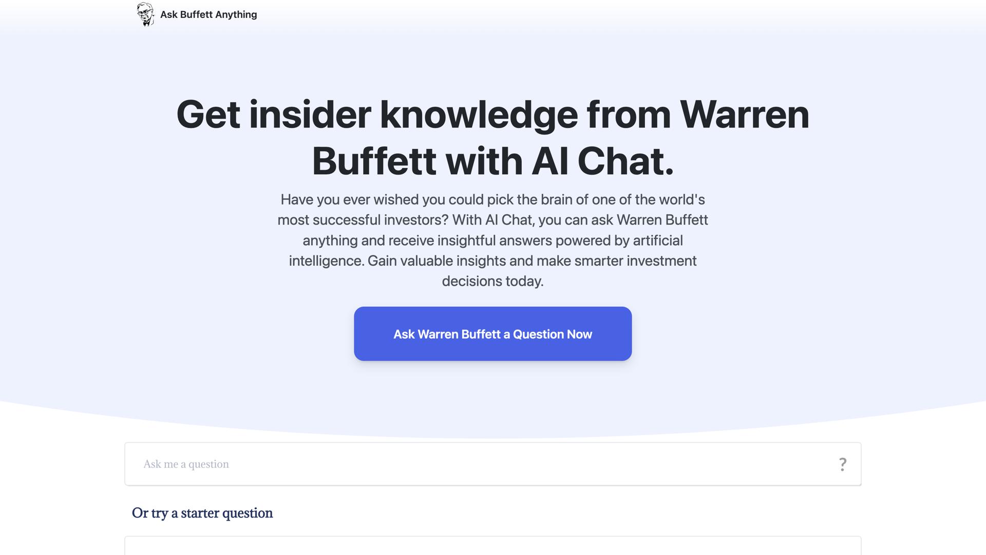 Ask Warren Buffet Anything