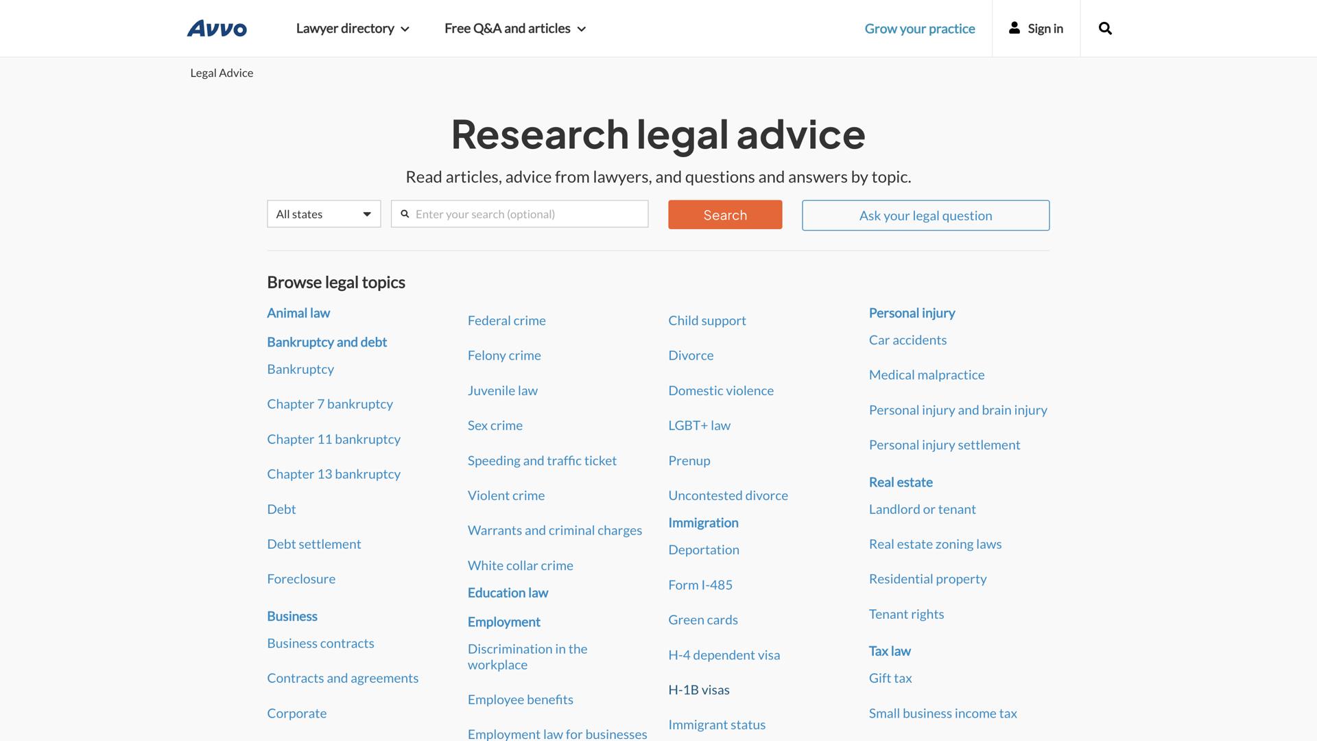 Avvo Smart Legal Assistant