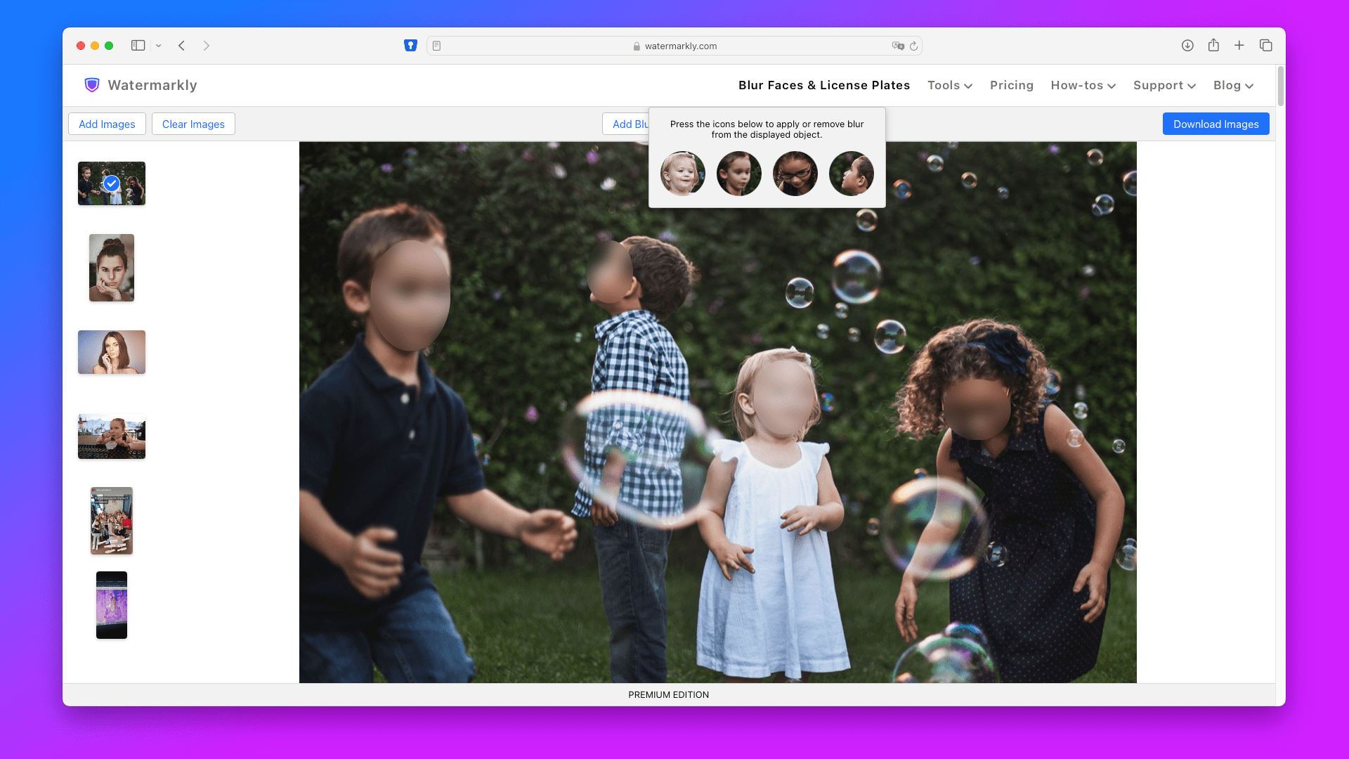 Watermarkly – Blur Faces & License Plates