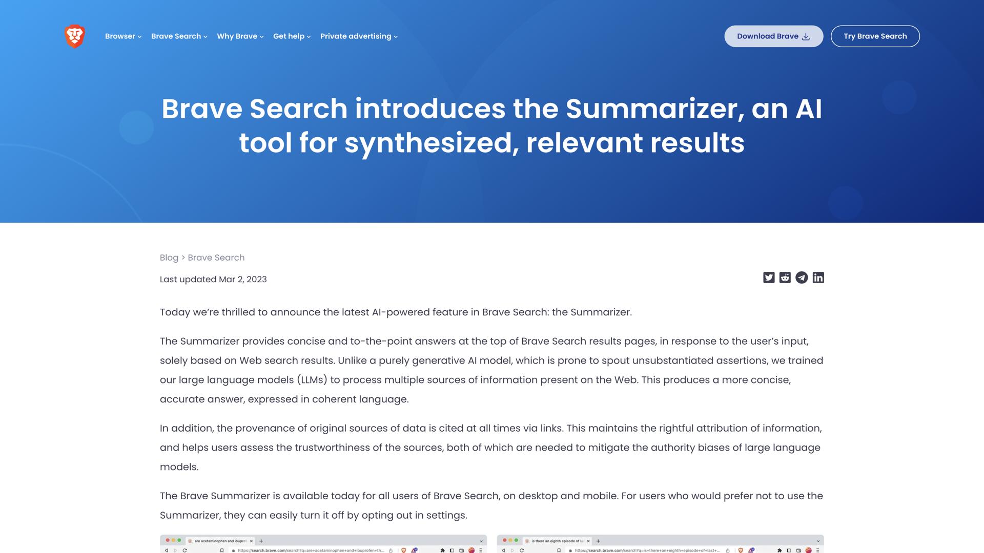 Brave Search Summarizer