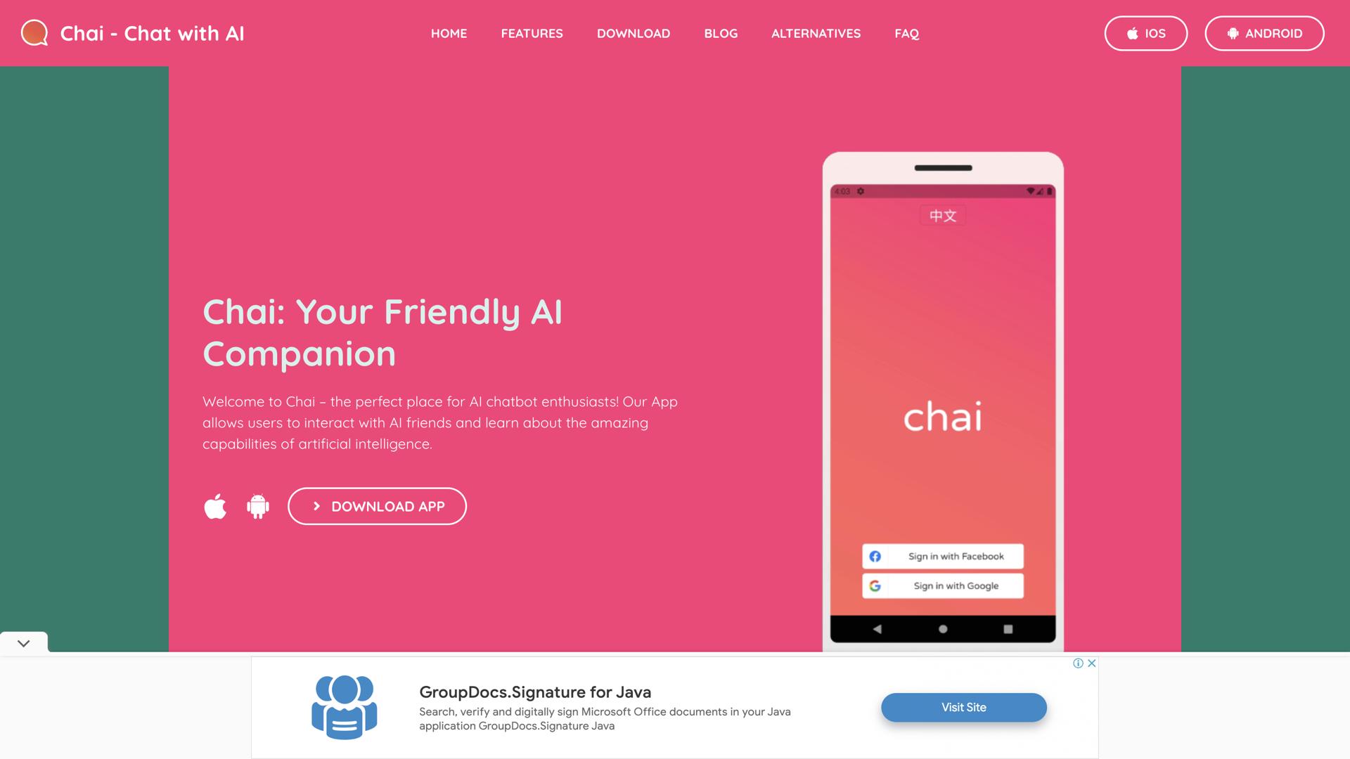 Chai – Chat with AI
