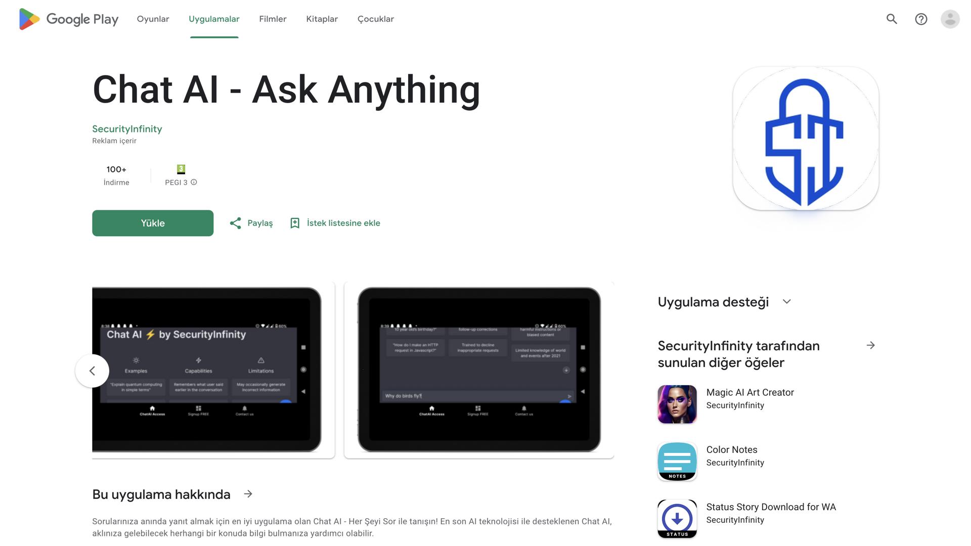 Chat AI by SecurityInfinity