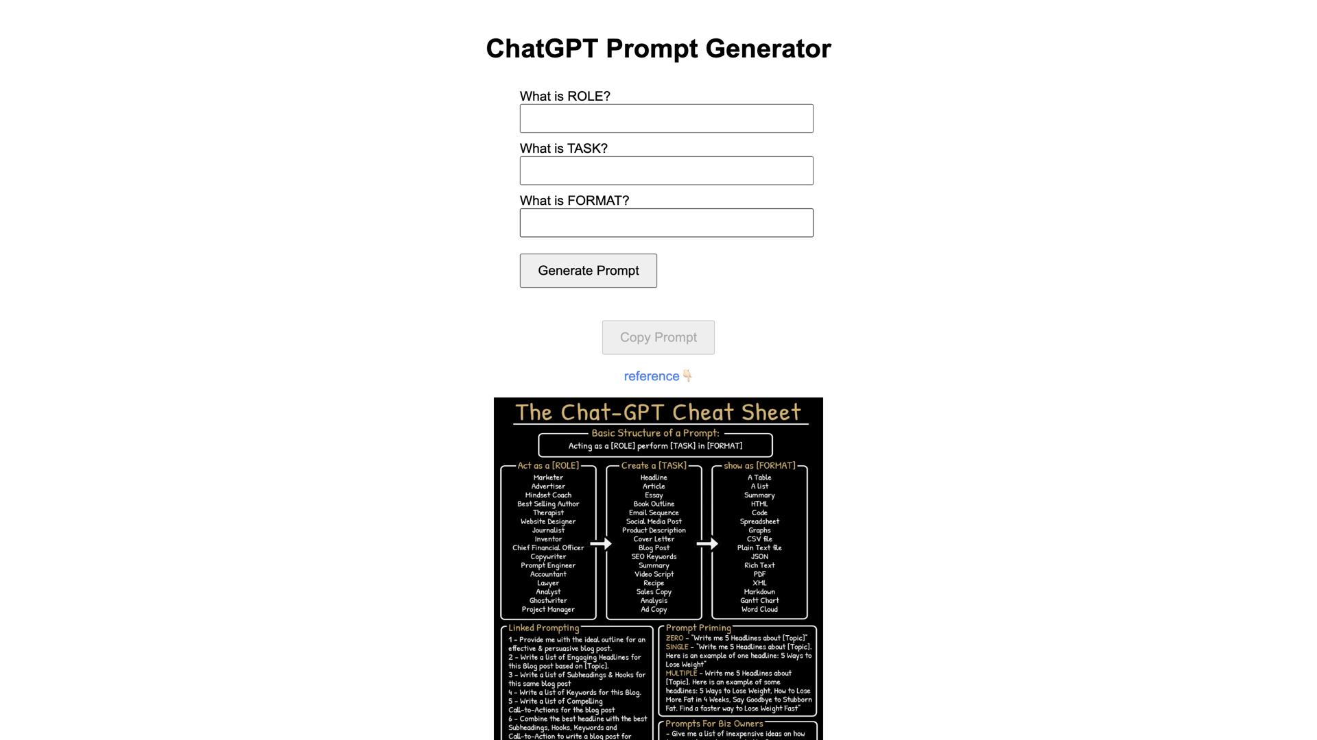 ChatGPT Prompt Generator