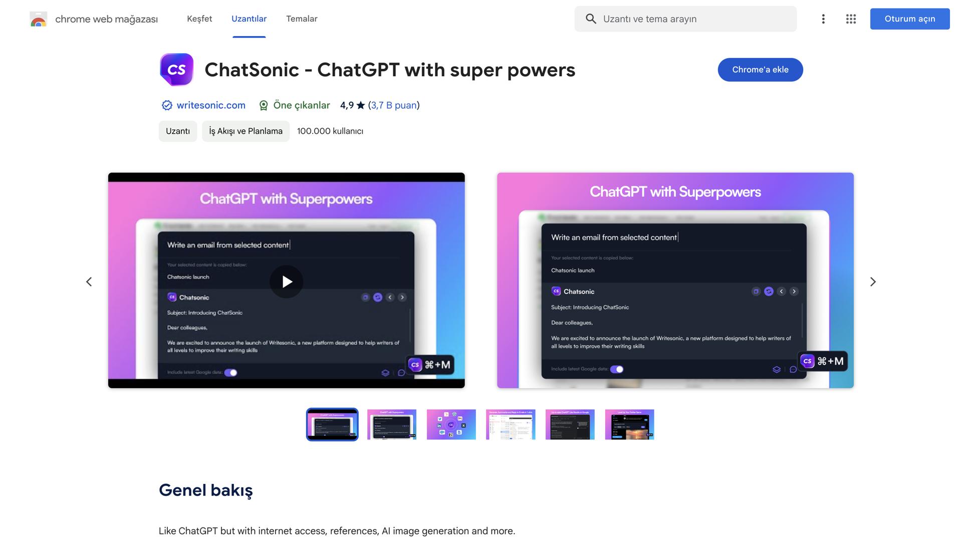 ChatSonic Chrome Extension