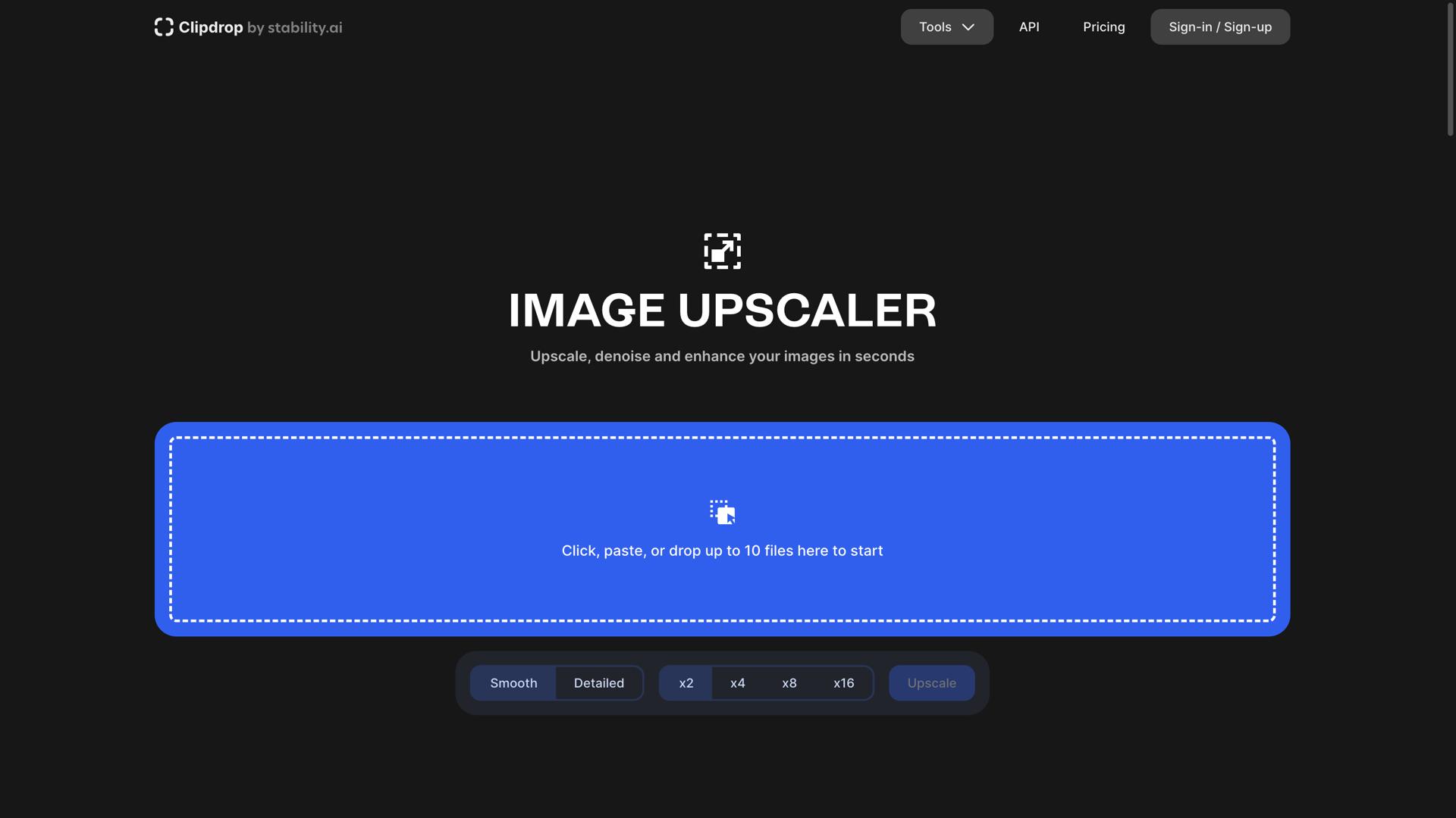 ClipDrop Image Upscaler