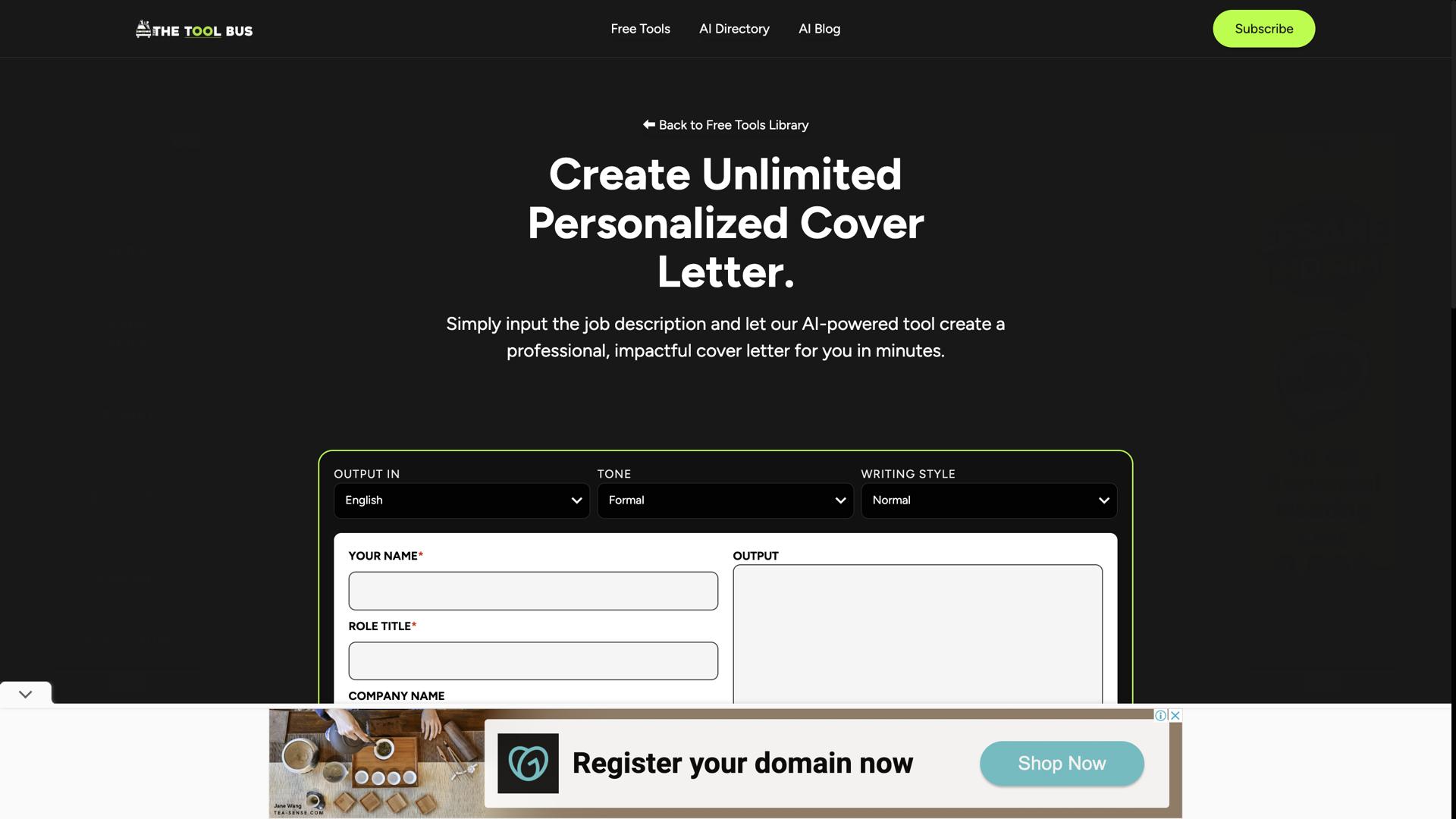 Cover-letter generator with AI
