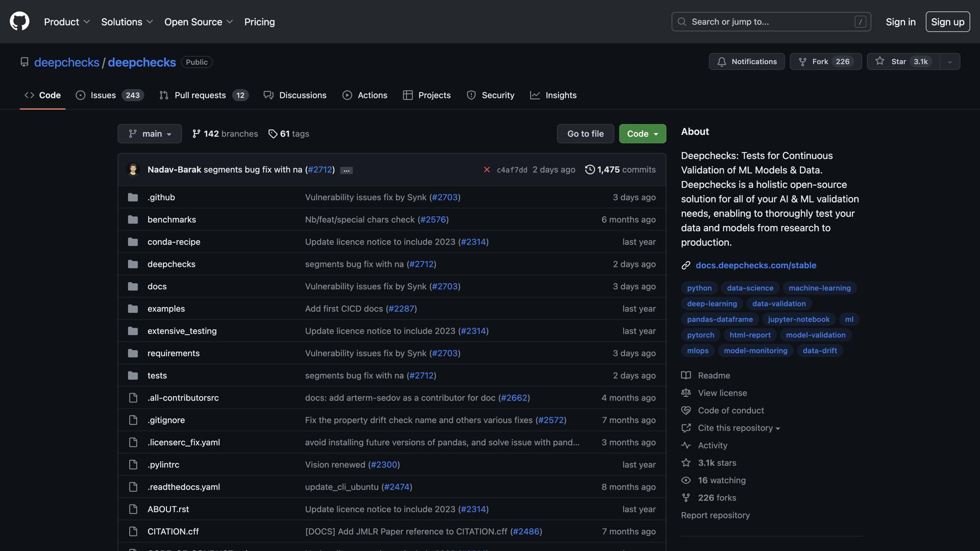 Deepchecks Testing Package