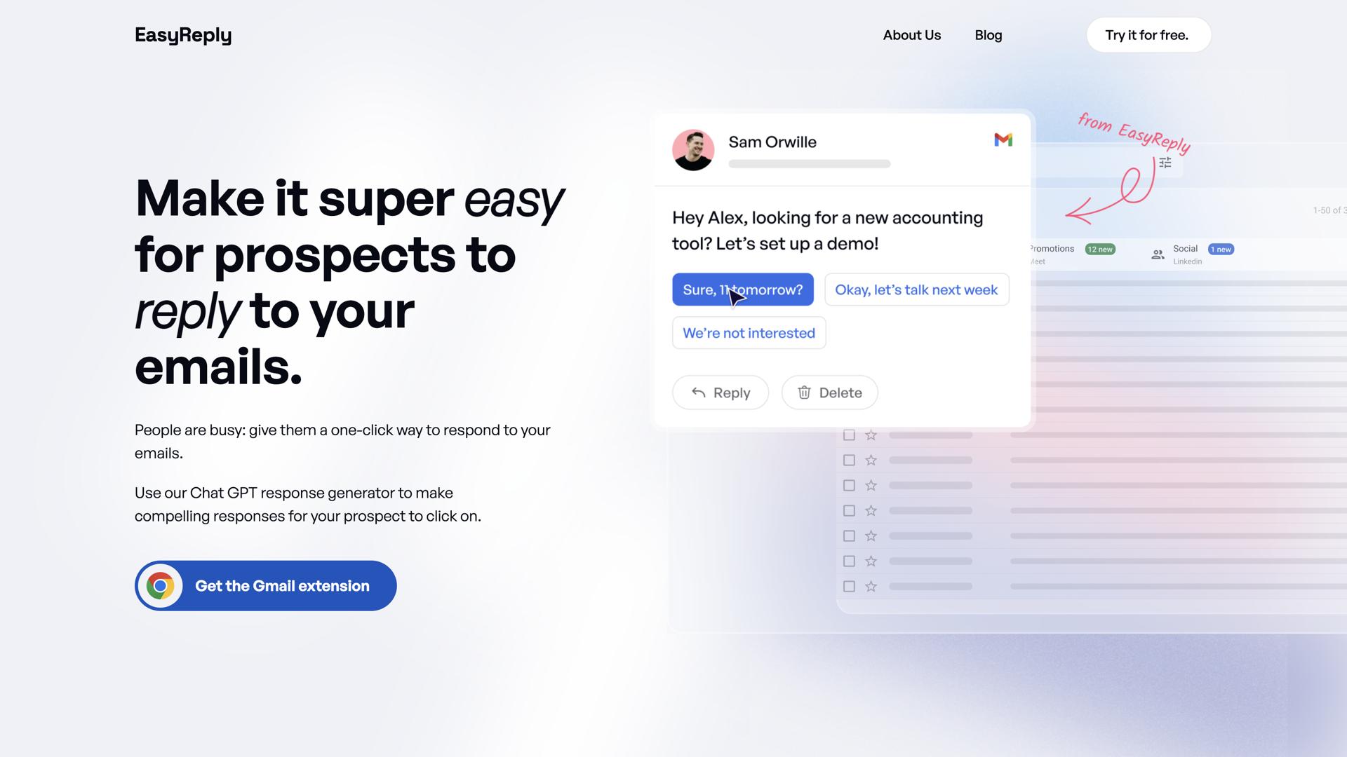 Easy Reply Gmail Extension