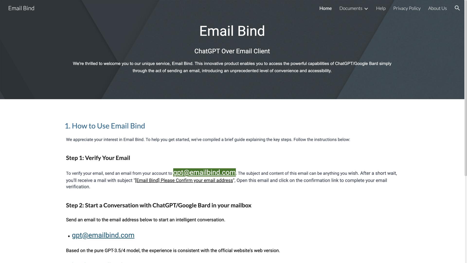 Email Bind