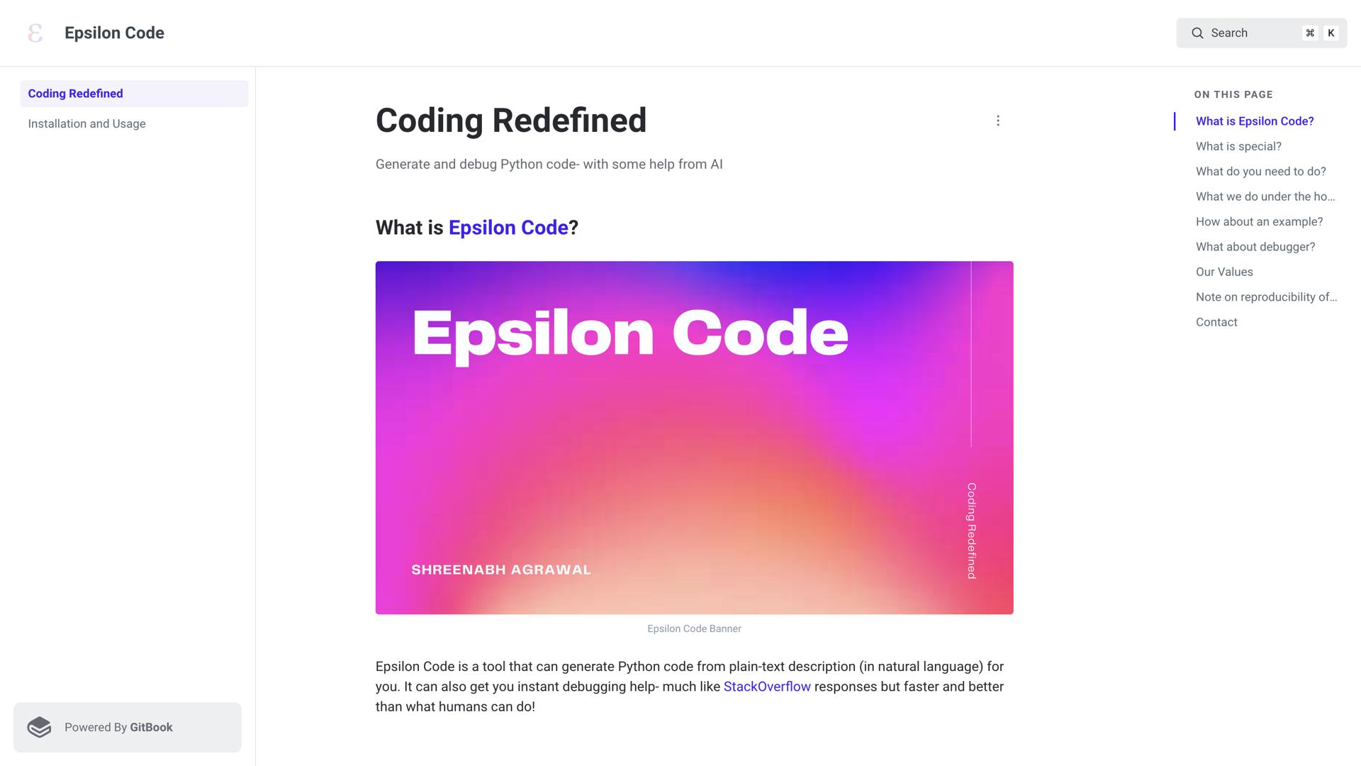 Epsilon Code