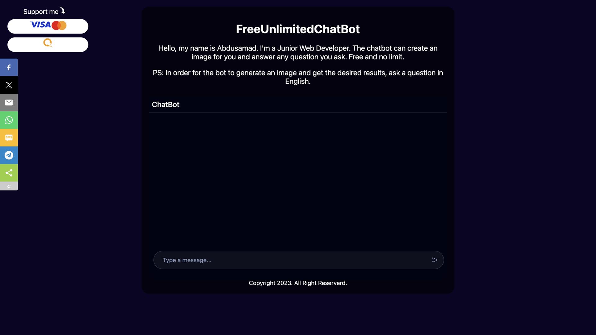 Free Unlimited Chat Bot