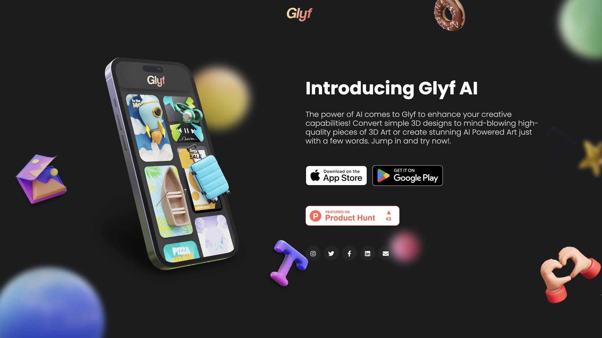 Glyf 3D AI Art Generator