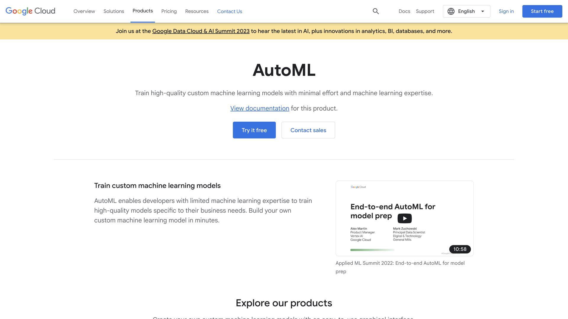 Google Cloud Auto ML