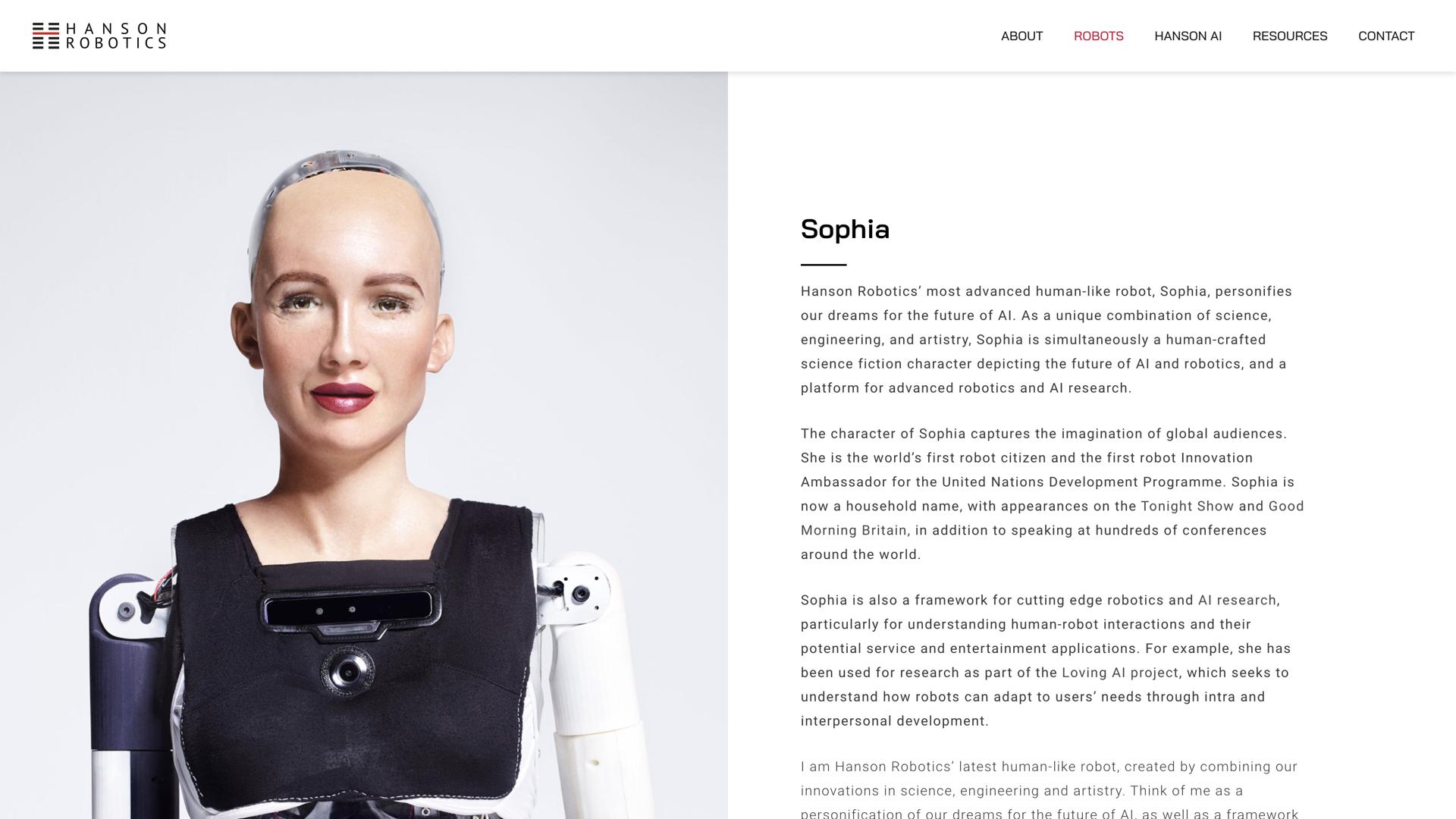 Hanson Robotics Sophia