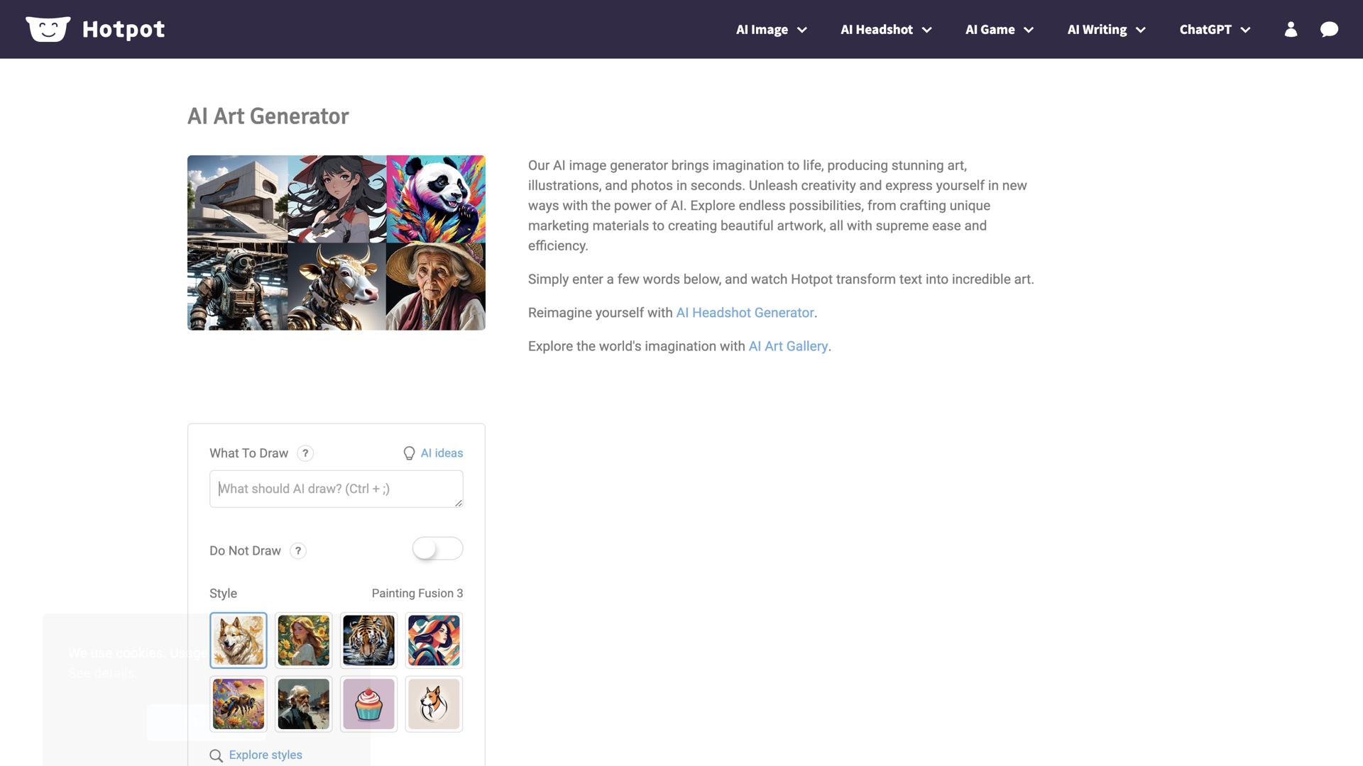 Hotpot Art Generator