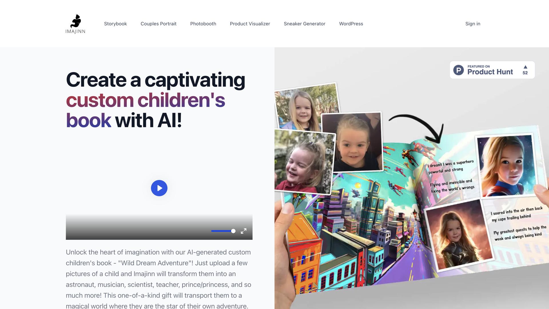 Imajinn AI Children’s Book