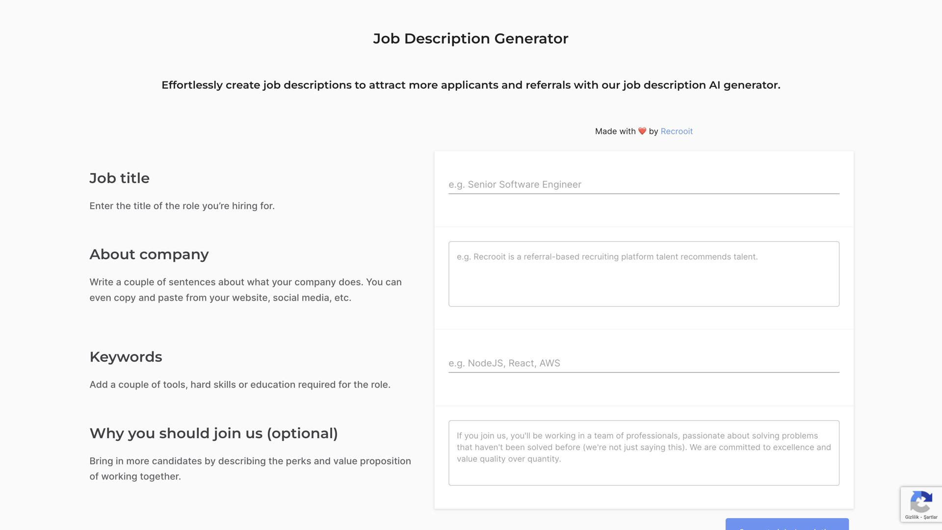 Job Description Generator