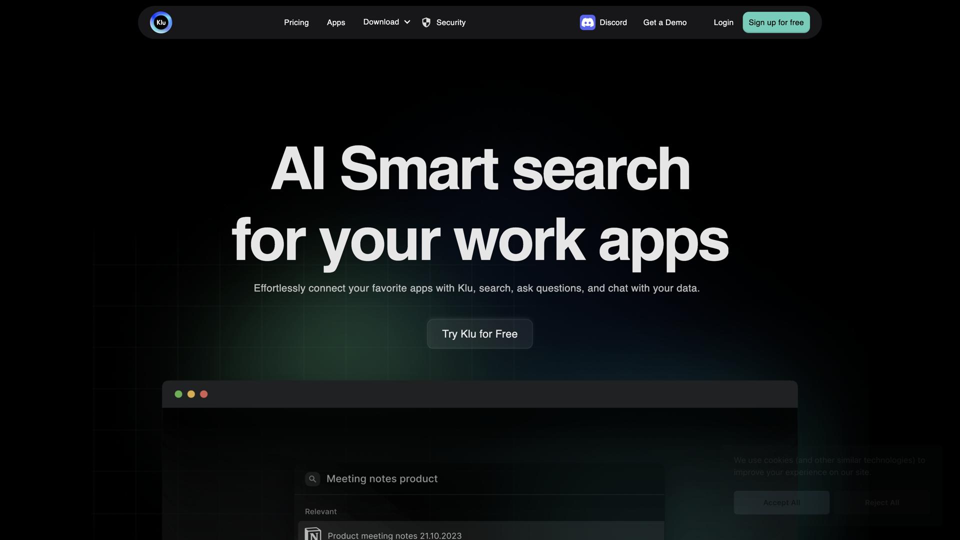 Klu – Internal search powered by AI