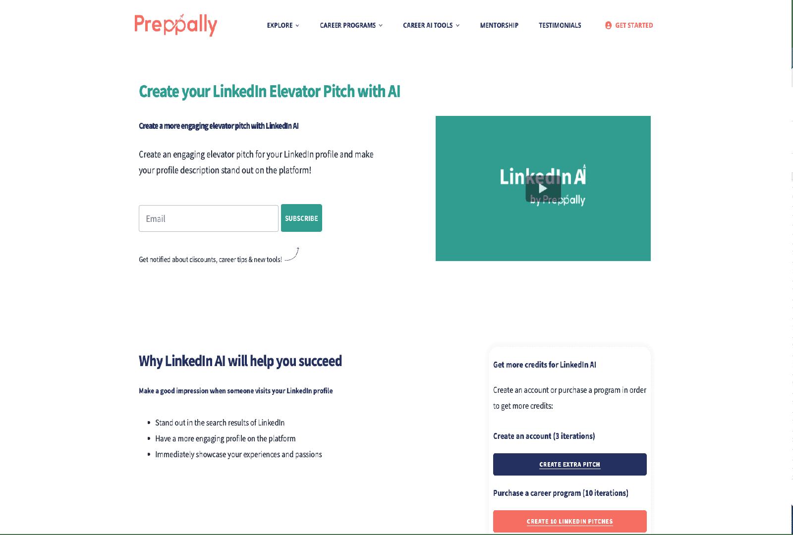LinkedIn Profile AI by Preppally