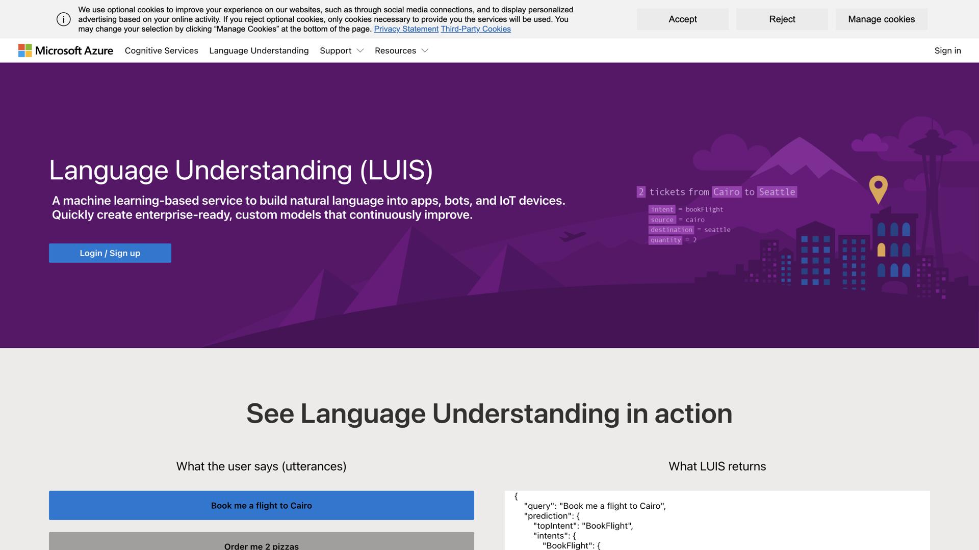 LUIS (Language Understanding Intelligent Service)