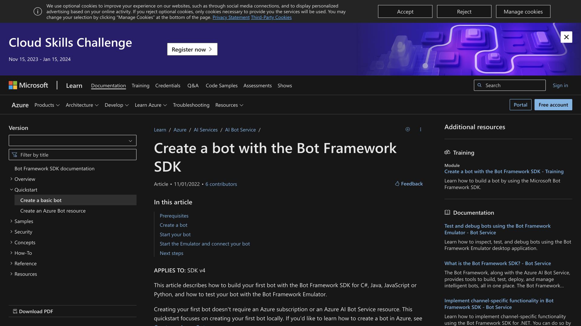 Microsoft Bot Builder SDK