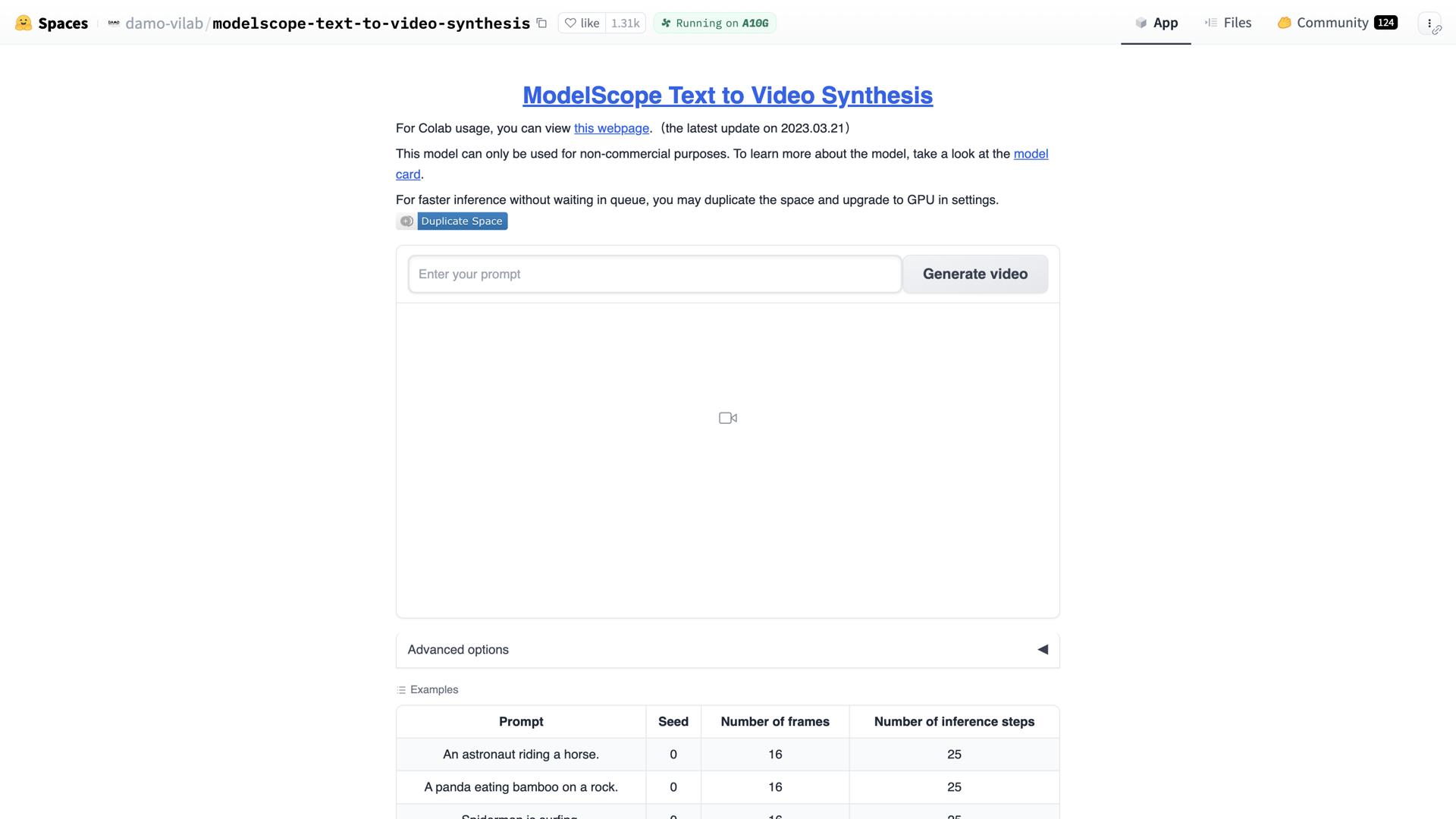 ModelScope Text-To-Video