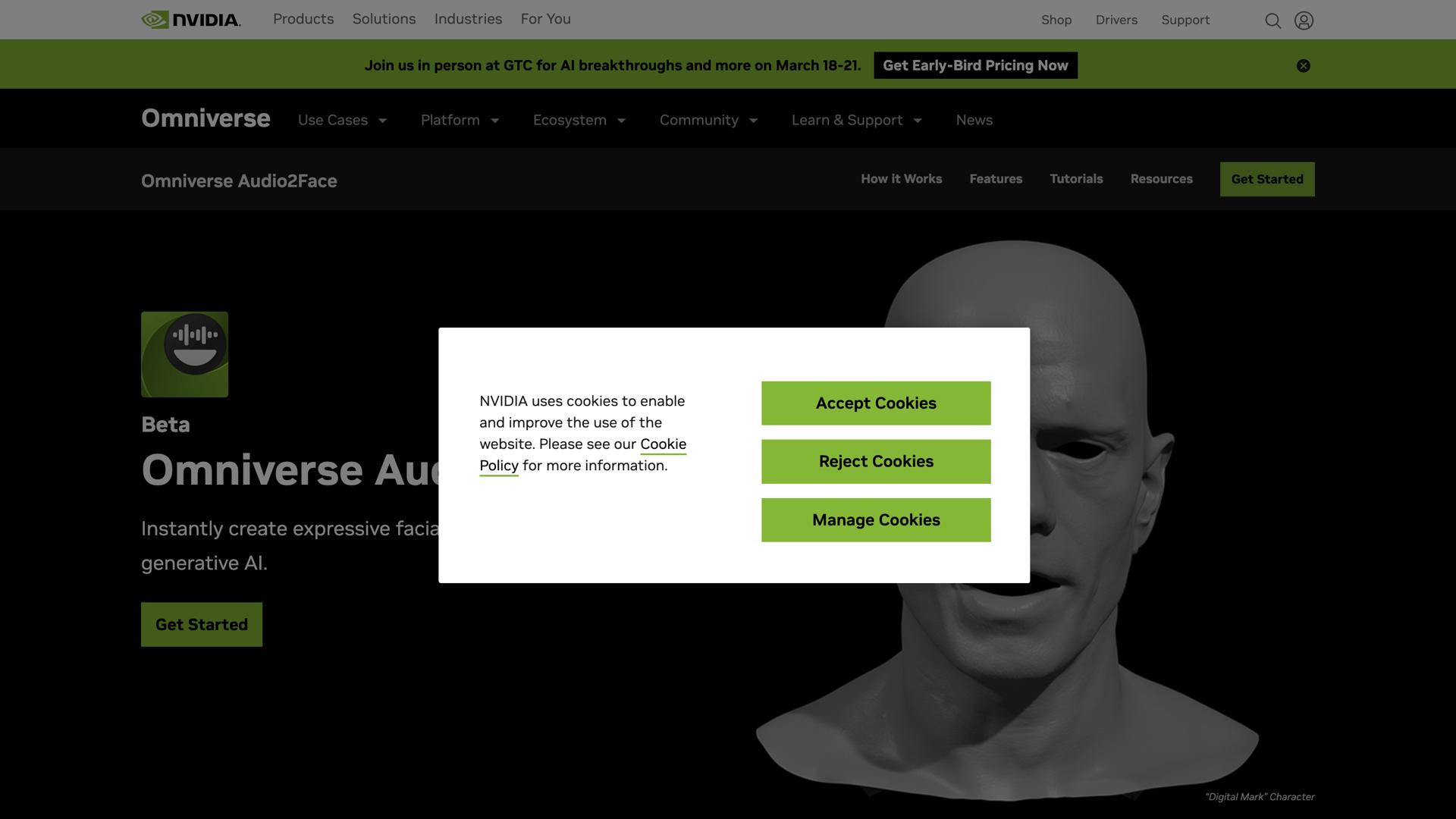 Omniverse Audio2Face