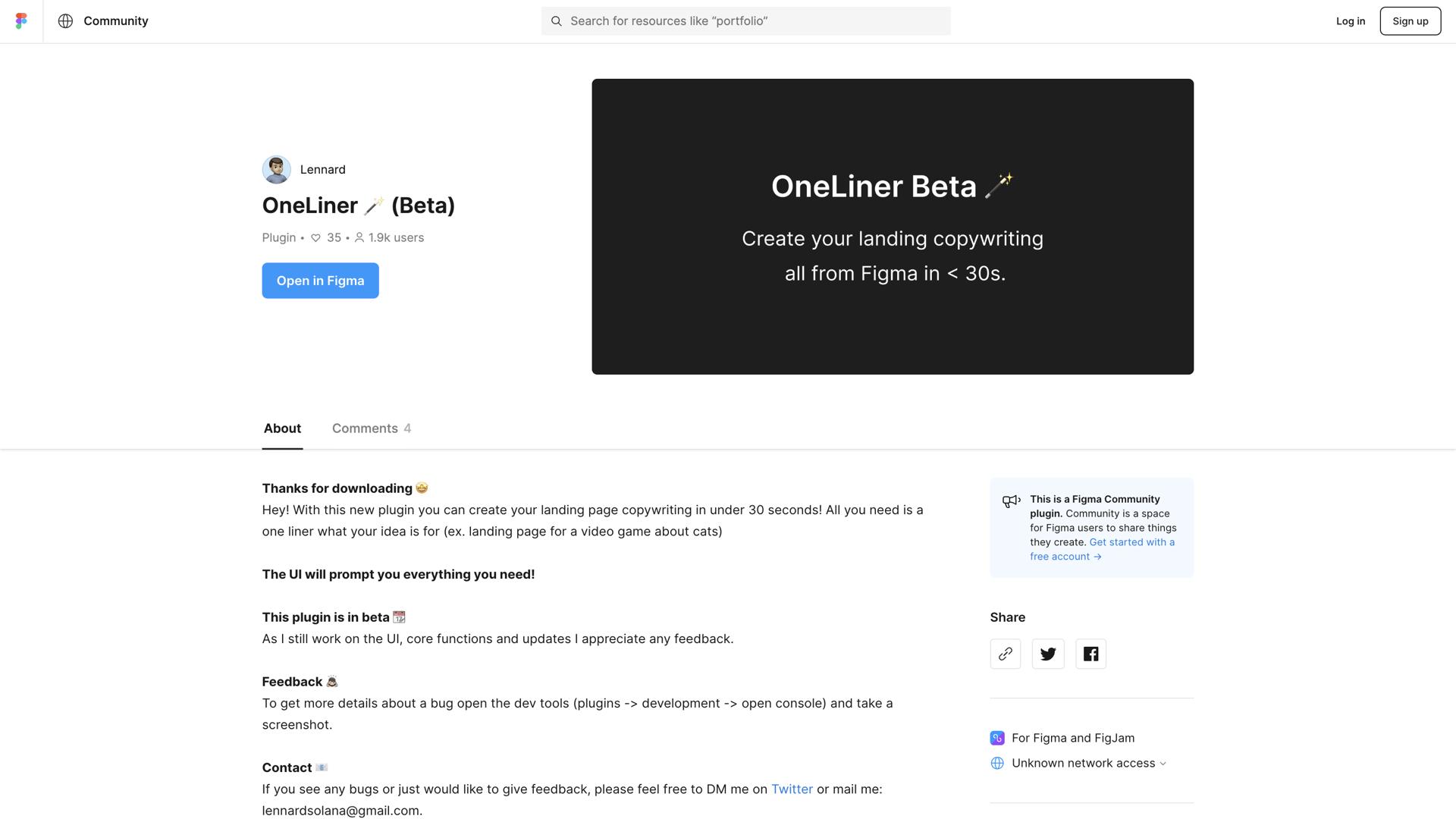 OneLiner (For Figma)