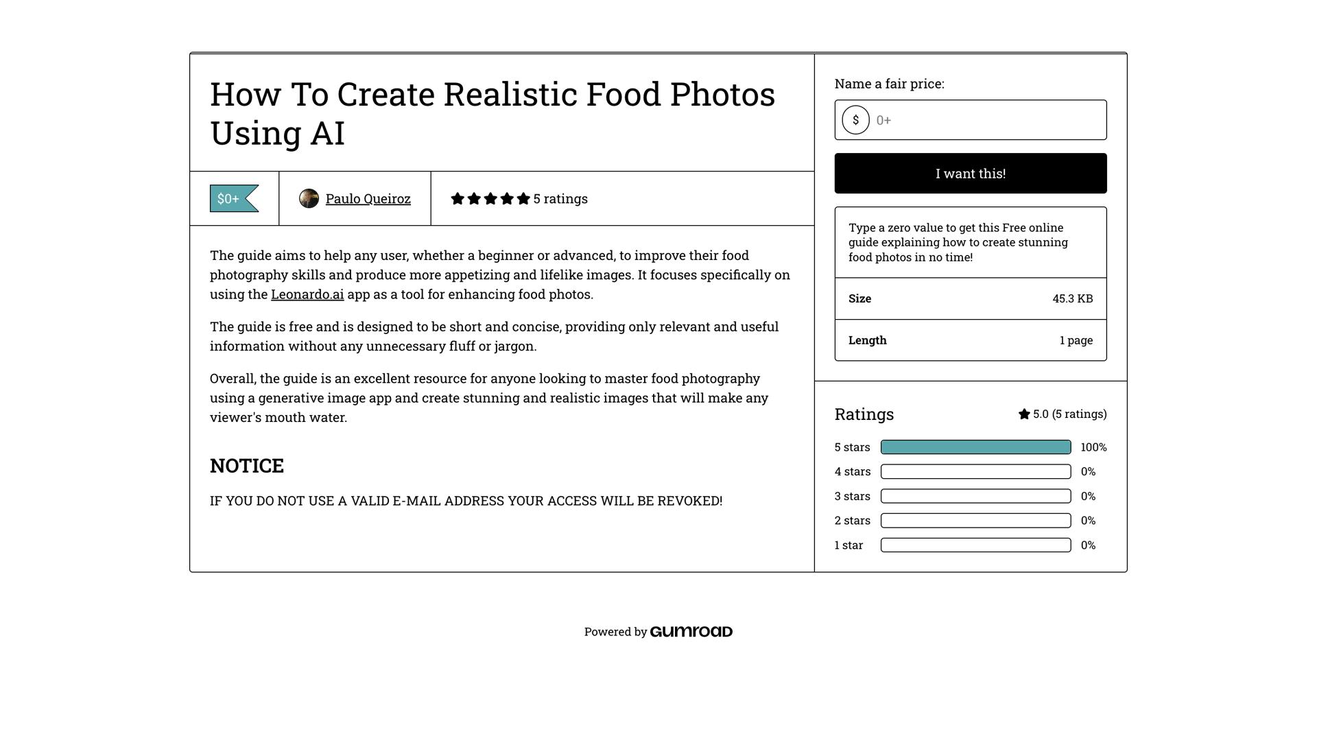 Realistic Food Photos