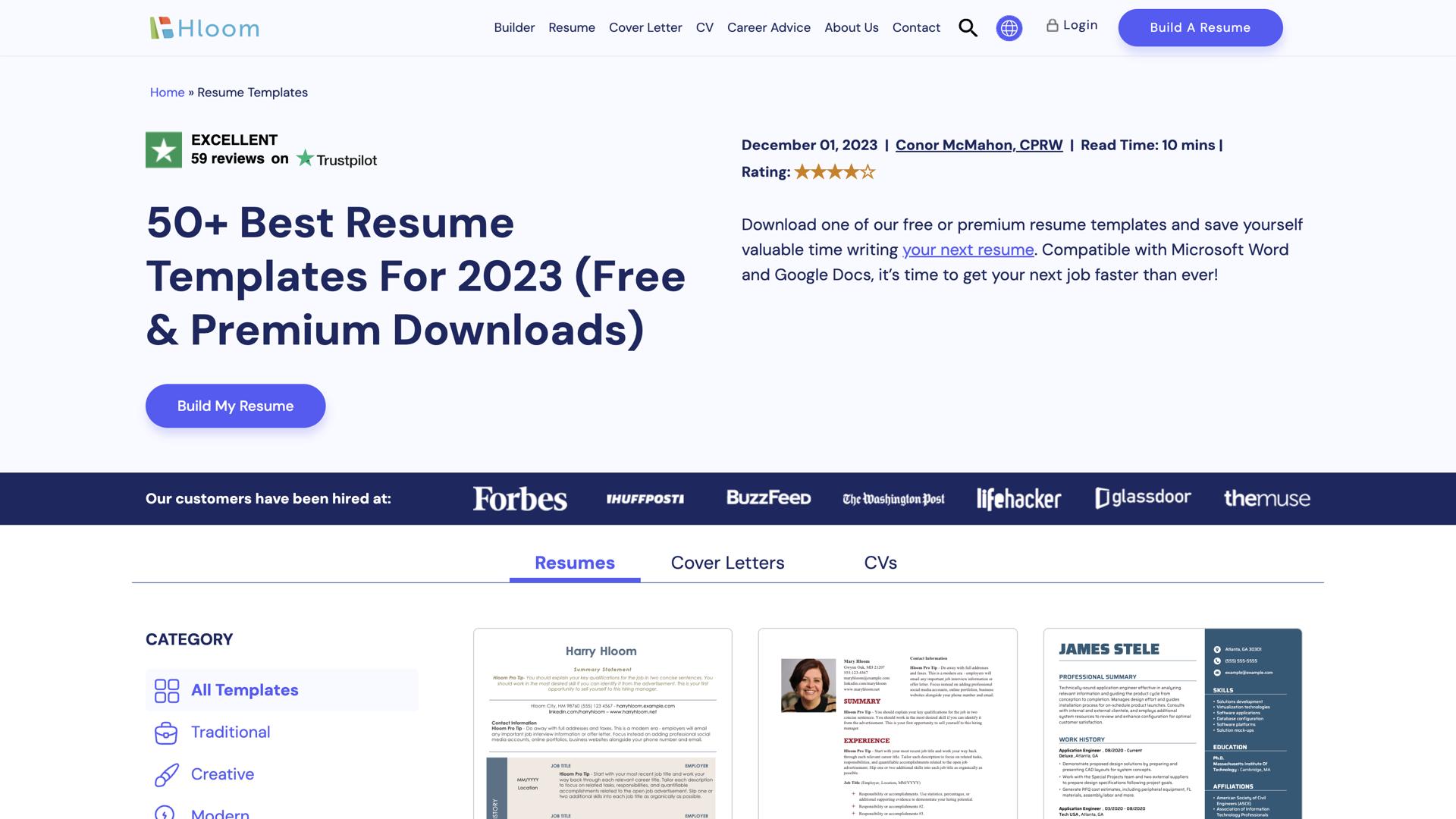 Resume Builder By Hloom