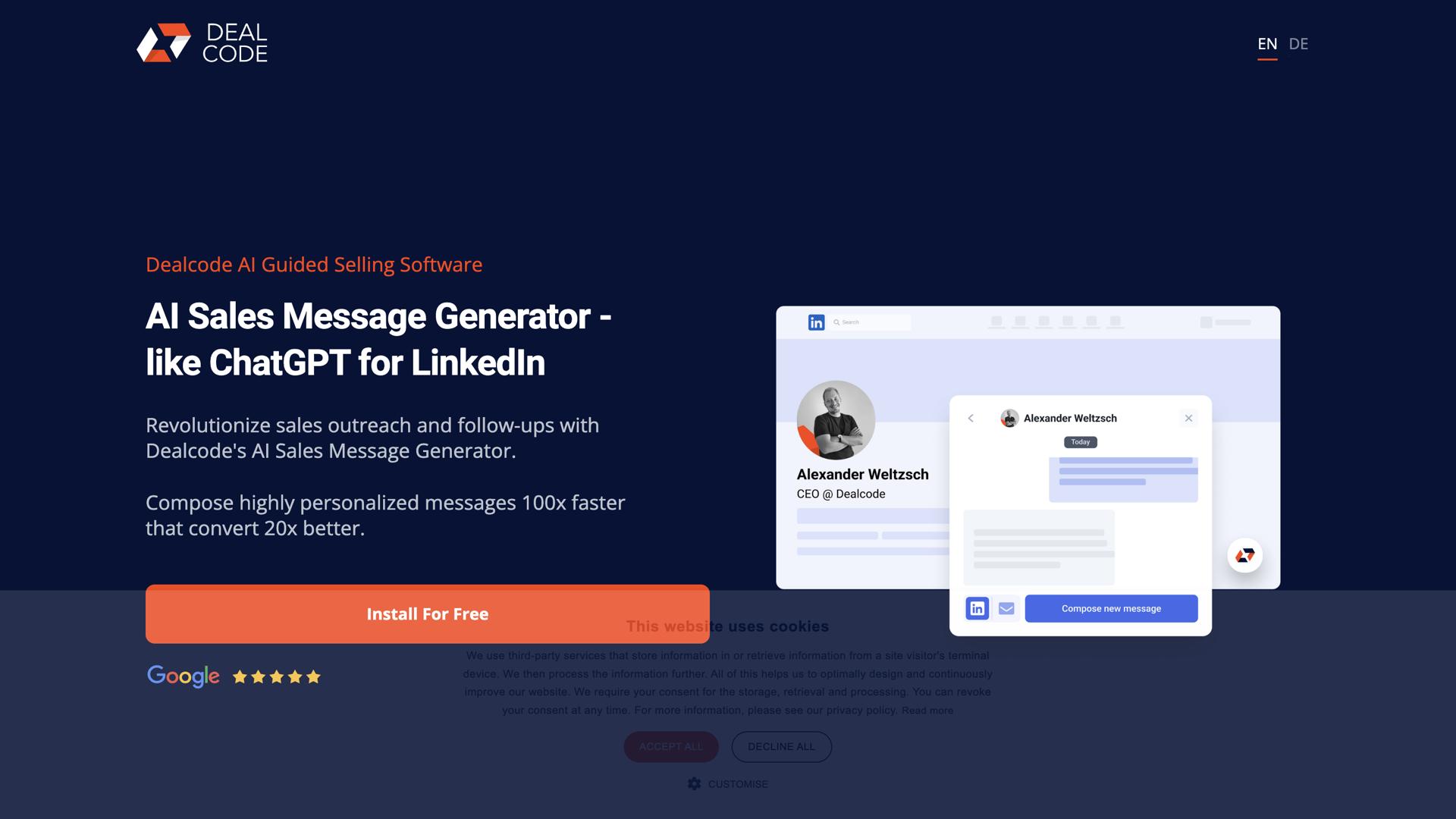 Sales AI message generator