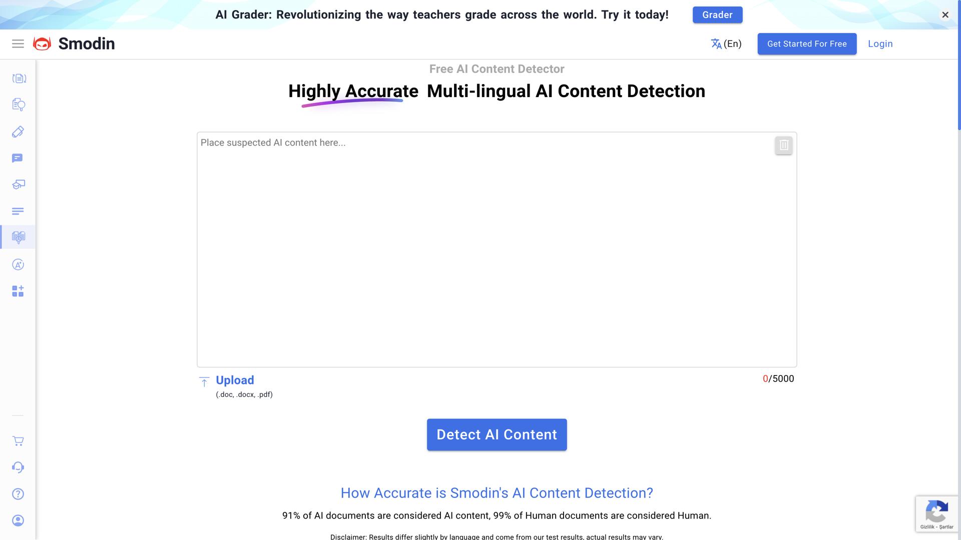 Smodin AI Content Detector