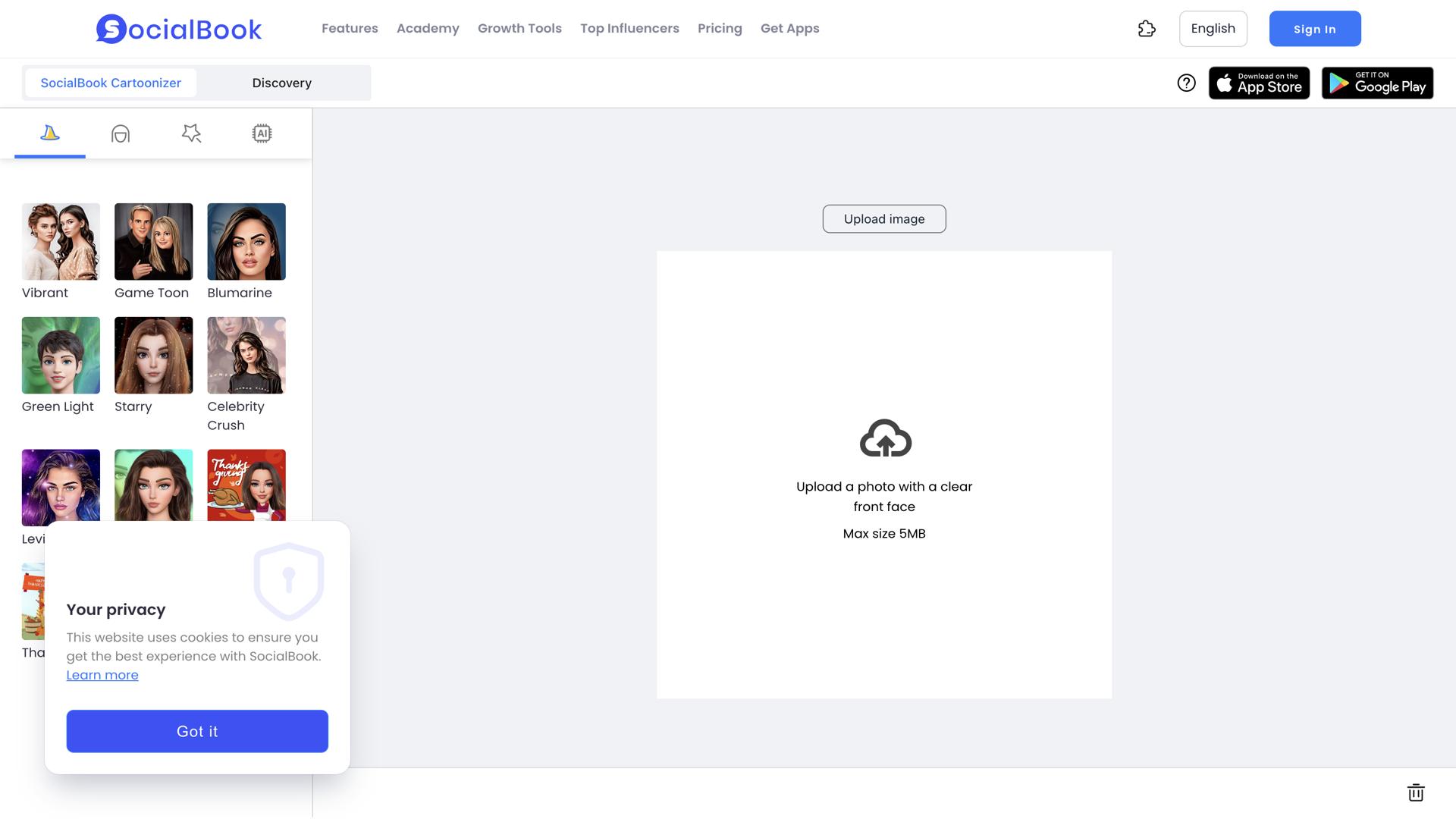 SocialBook Cartoonizer