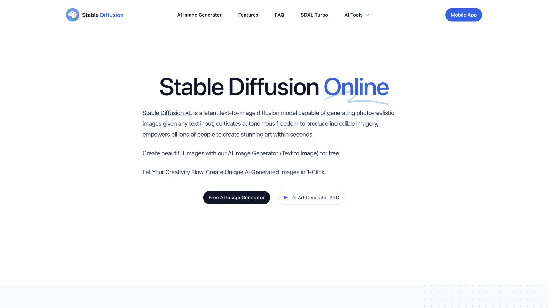 Stable Diffusion Online