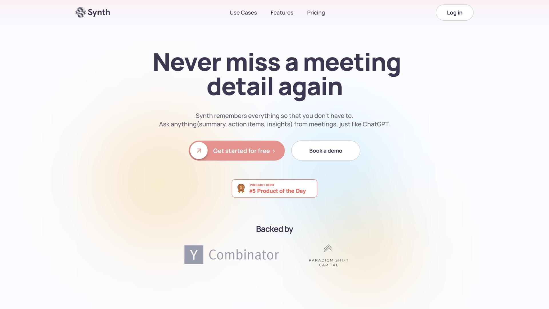 Synth – ChatGPT For Meetings