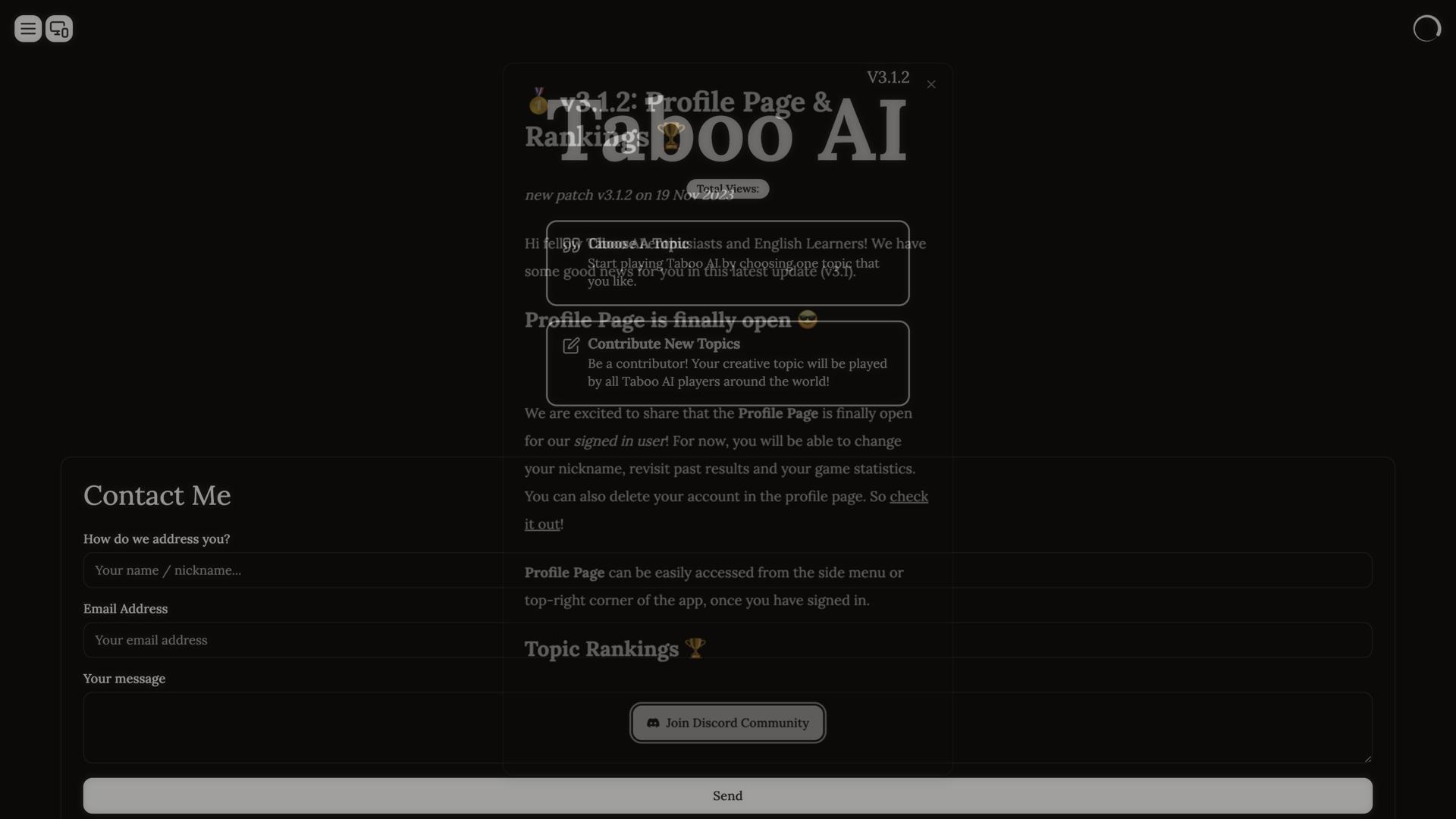 Taboo AI