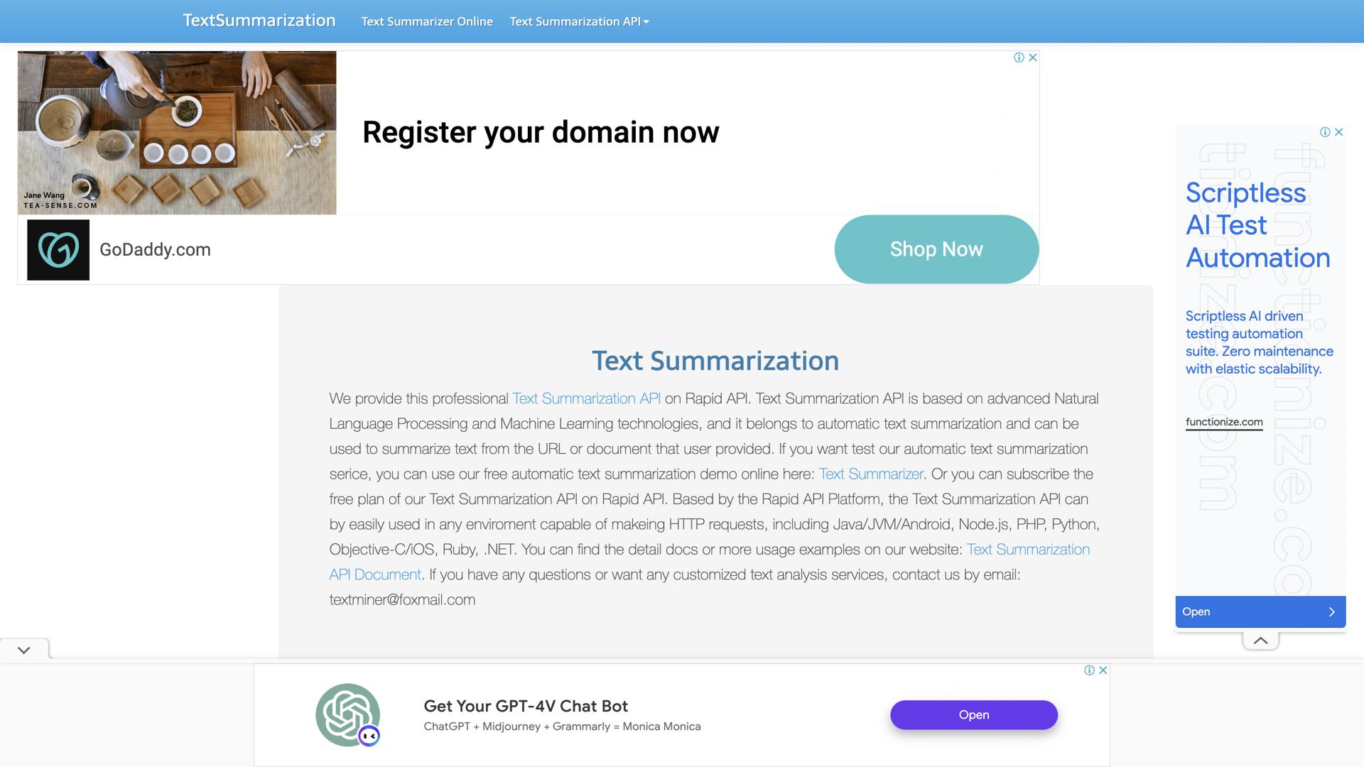 Text Summarization Tool