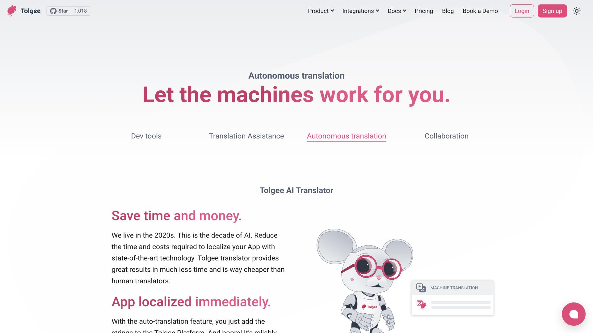 Tolgee AI translator