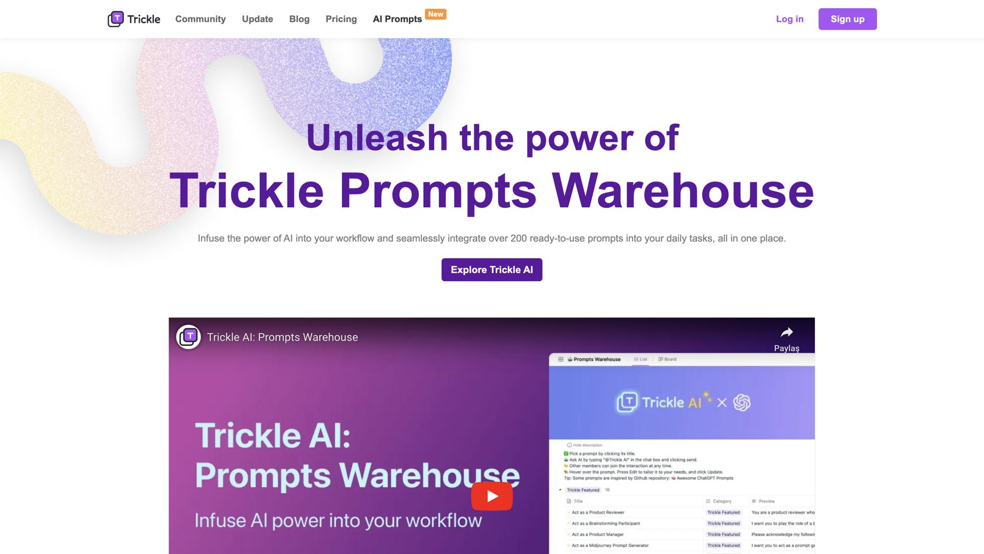 Trickle AI: Prompts Warehouse