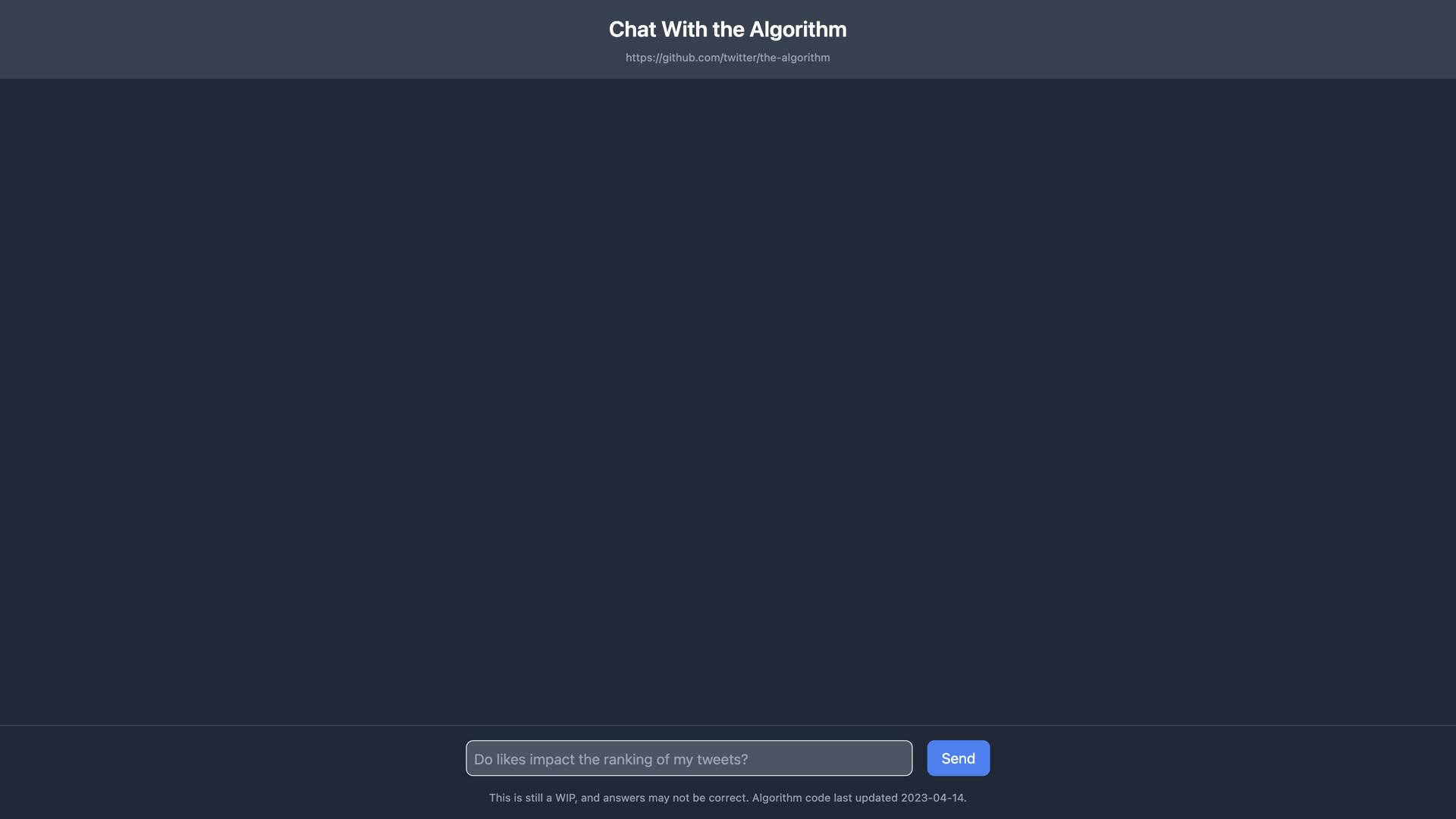 Twitter Algorithm Chatbot
